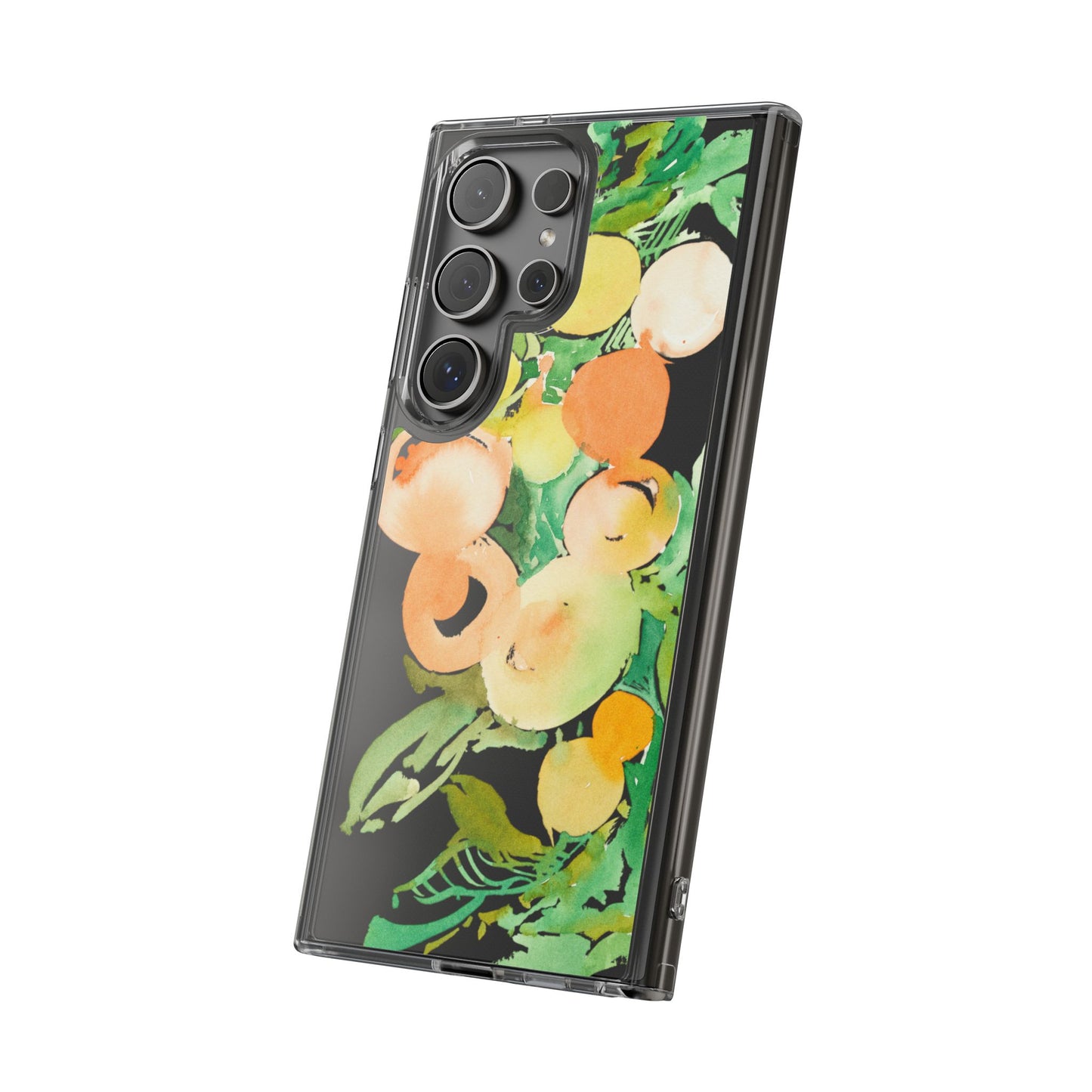 Watercolor Peaches Clear Phone Case - Brooke Zitting, LLC