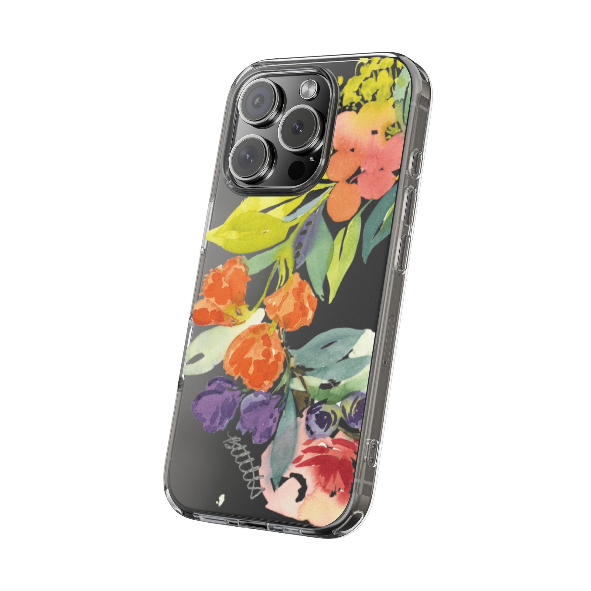 Watercolor Floral Blooms Clear Phone Case - Brooke Zitting, LLC