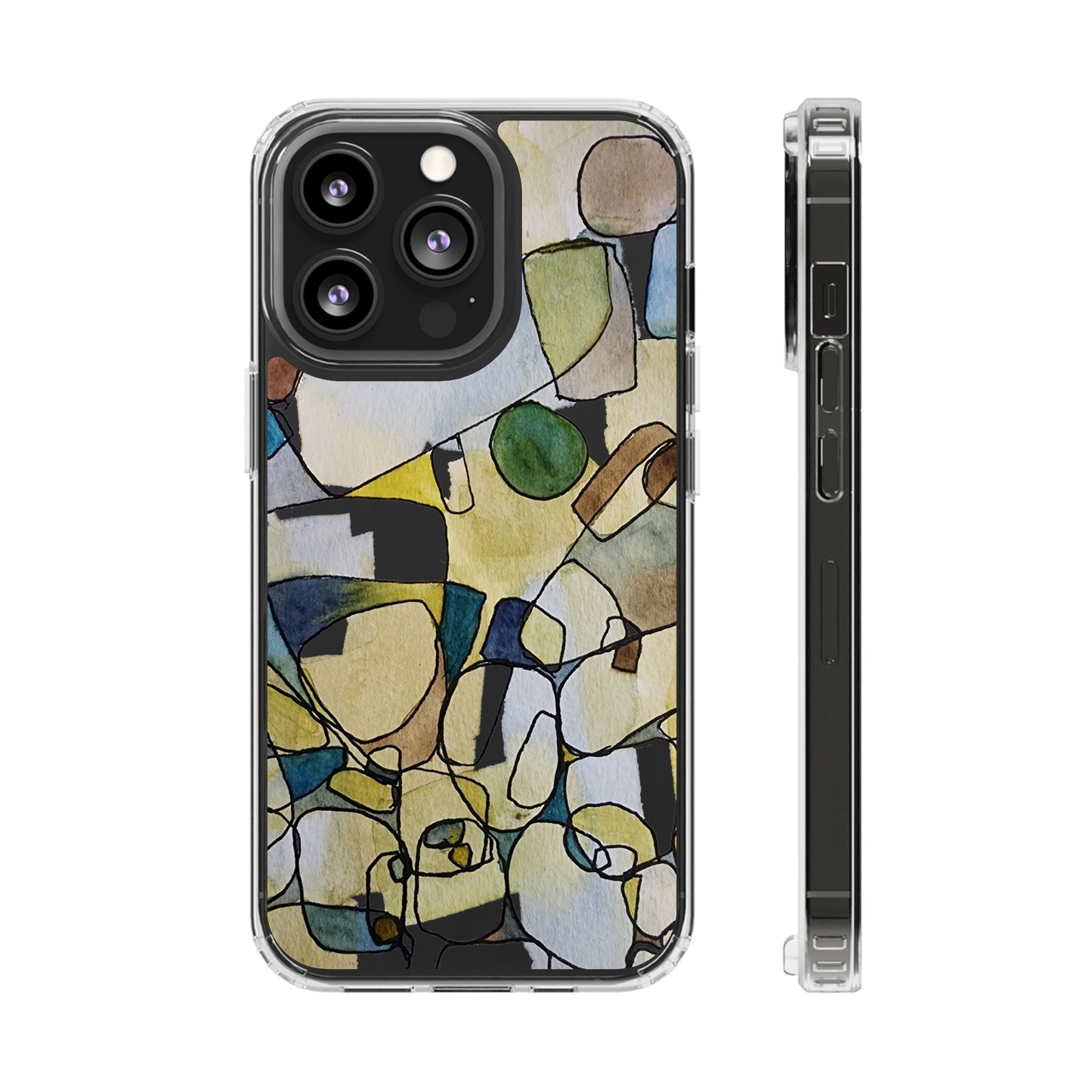 Abstract Watercolor Clear Phone Case - Brooke Zitting, LLC