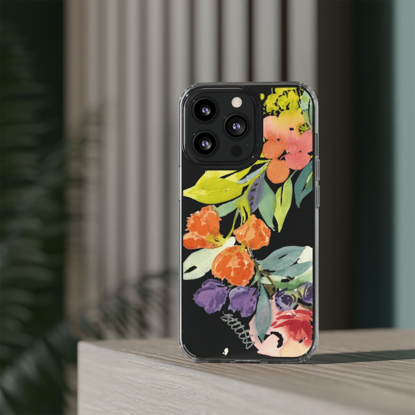Watercolor Floral Blooms Clear Phone Case - Brooke Zitting, LLC