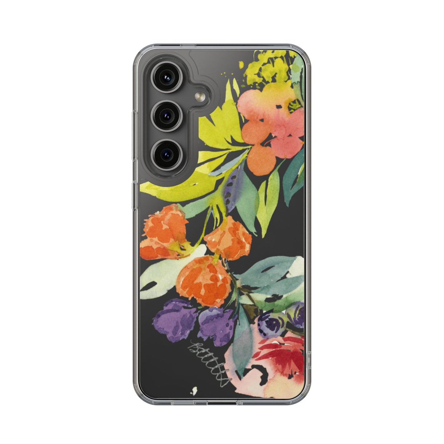 Watercolor Floral Blooms Clear Phone Case - Brooke Zitting, LLC