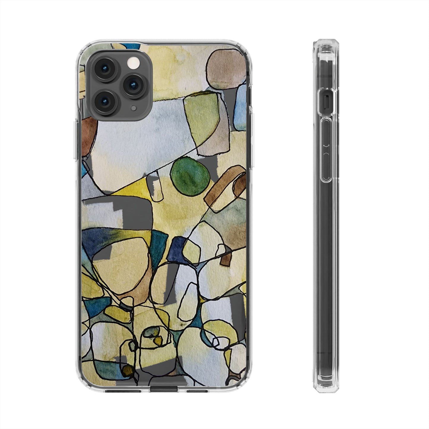 Abstract Watercolor Clear Phone Case - Brooke Zitting, LLC