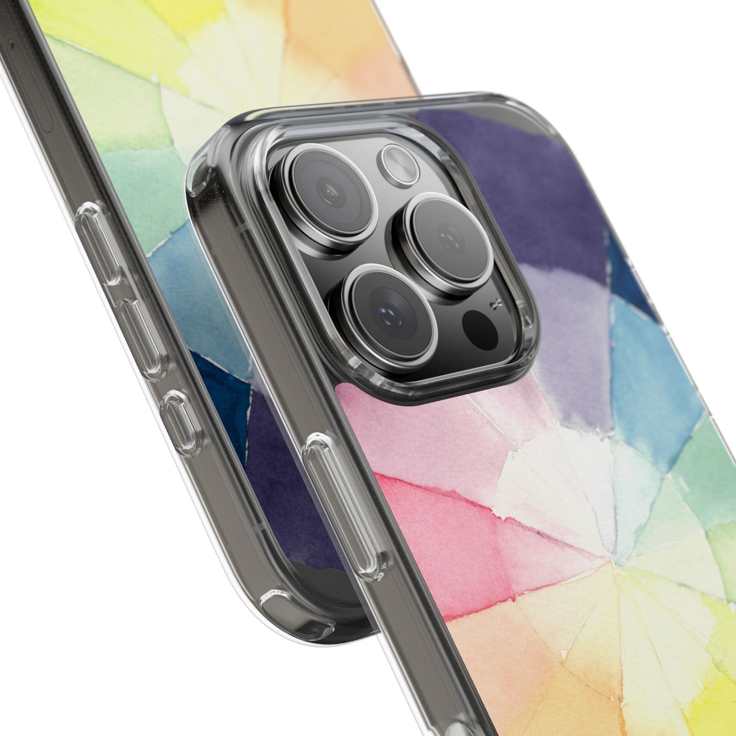 Watercolor Color Wheel Clear Phone Case - Brooke Zitting, LLC