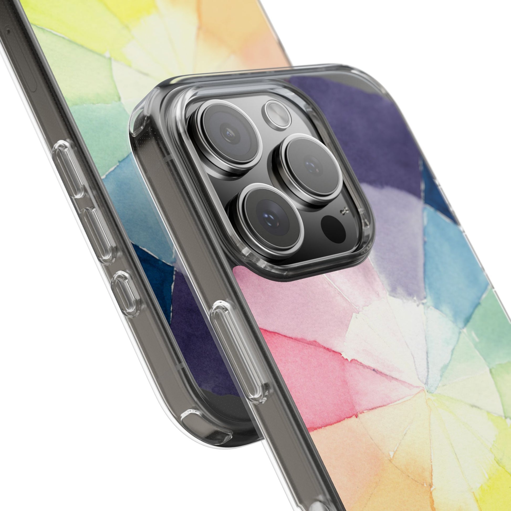 Watercolor Color Wheel Clear Phone Case - Brooke Zitting, LLC