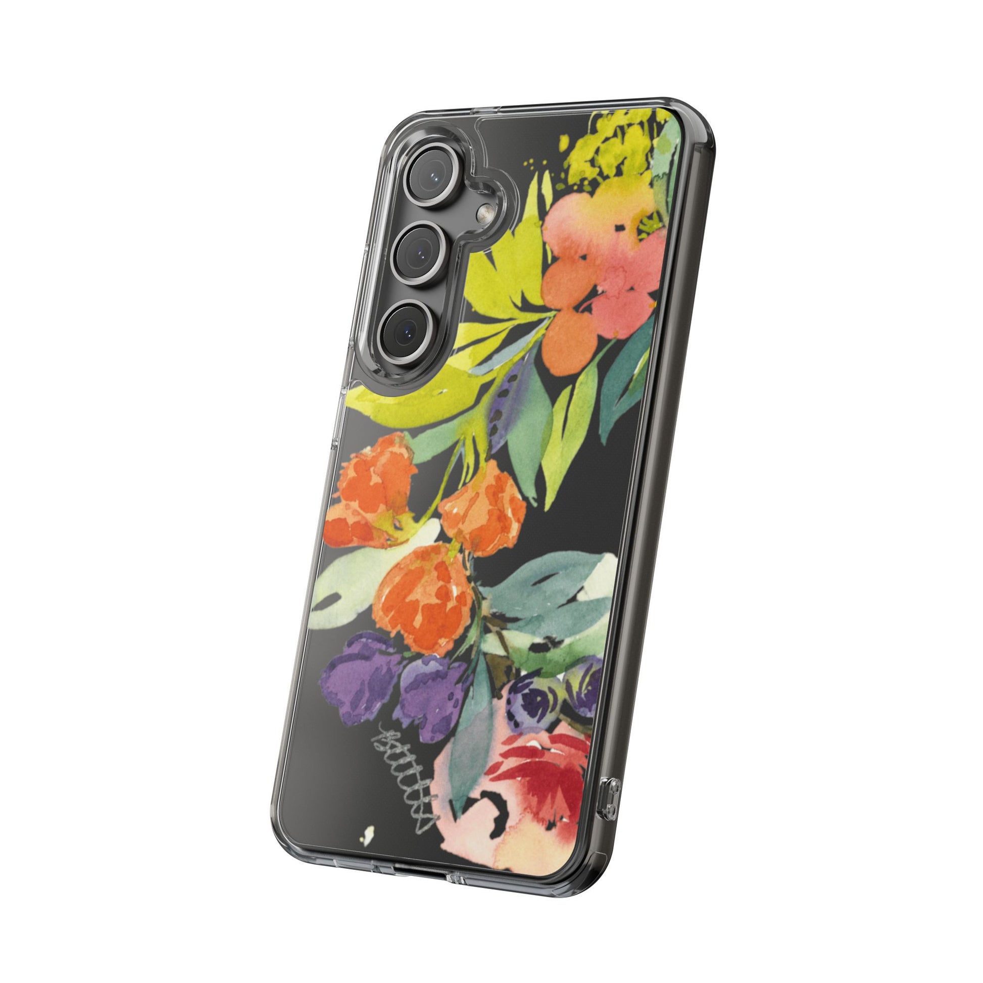 Watercolor Floral Blooms Clear Phone Case - Brooke Zitting, LLC
