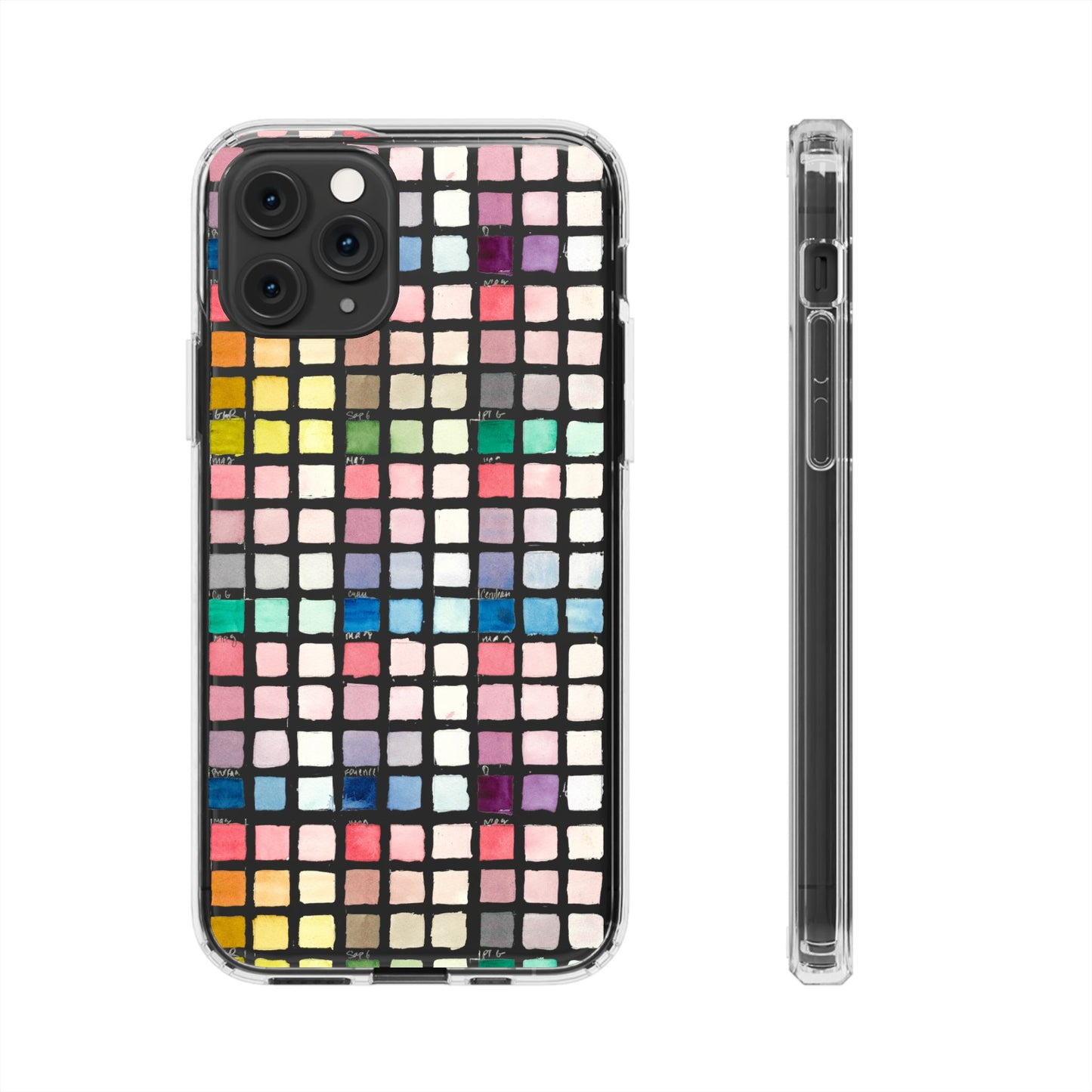 Watercolor Swatches Clear Phone Case - Brooke Zitting, LLC