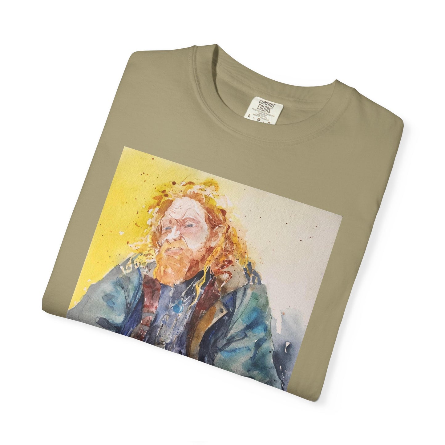 Artistic Unisex Garment-Dyed T-shirt, Vibrant Watercolor Design, Casual Wear, Artist Gift, Custom T-shirt