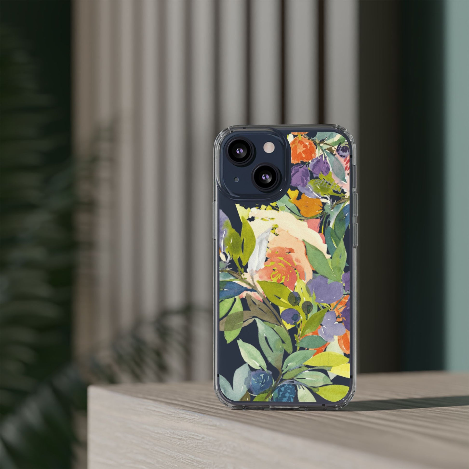 Clear Phone Case with Floral Blooms Design - Brooke Zitting, LLC