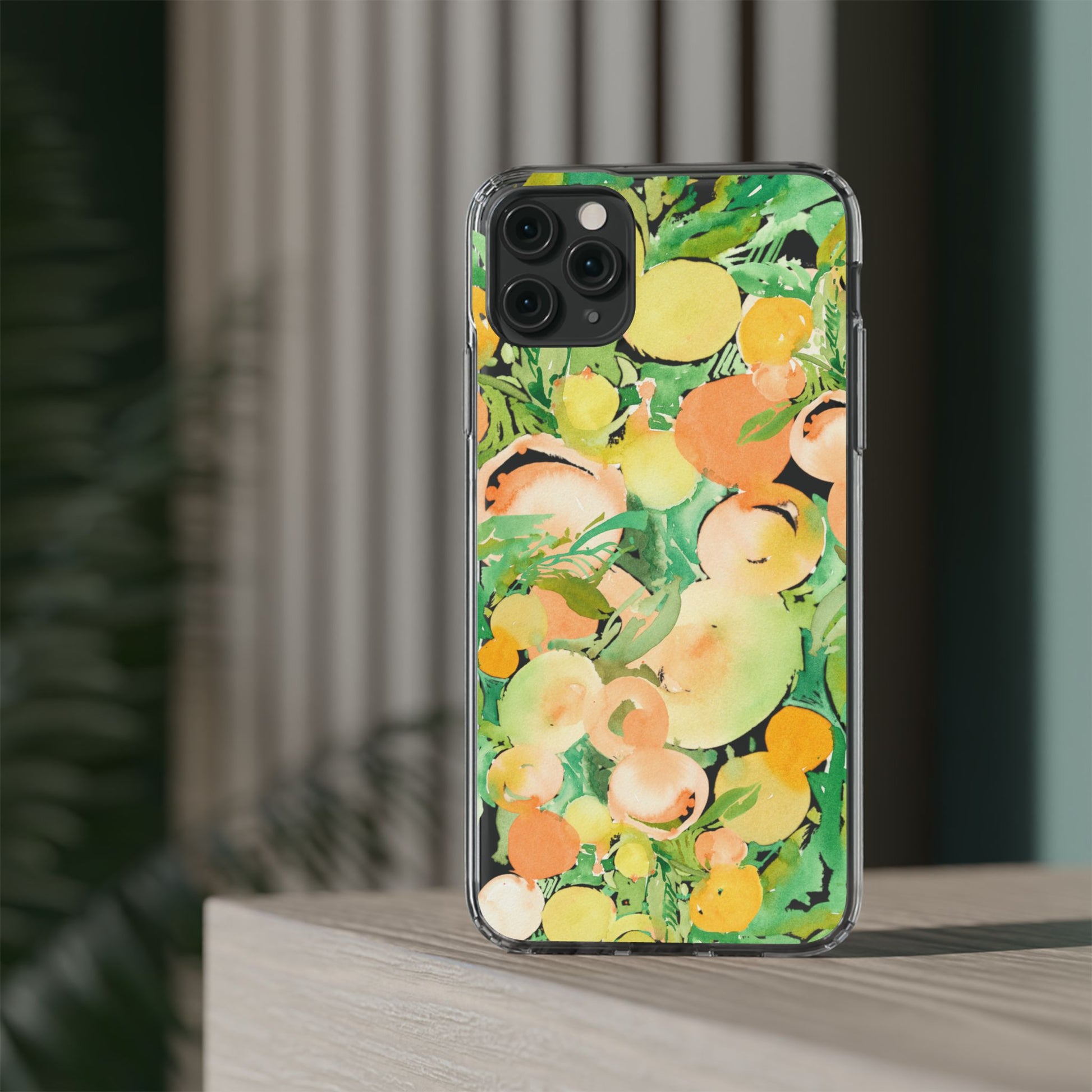 Watercolor Peach Party Clear Phone Case - Brooke Zitting, LLC