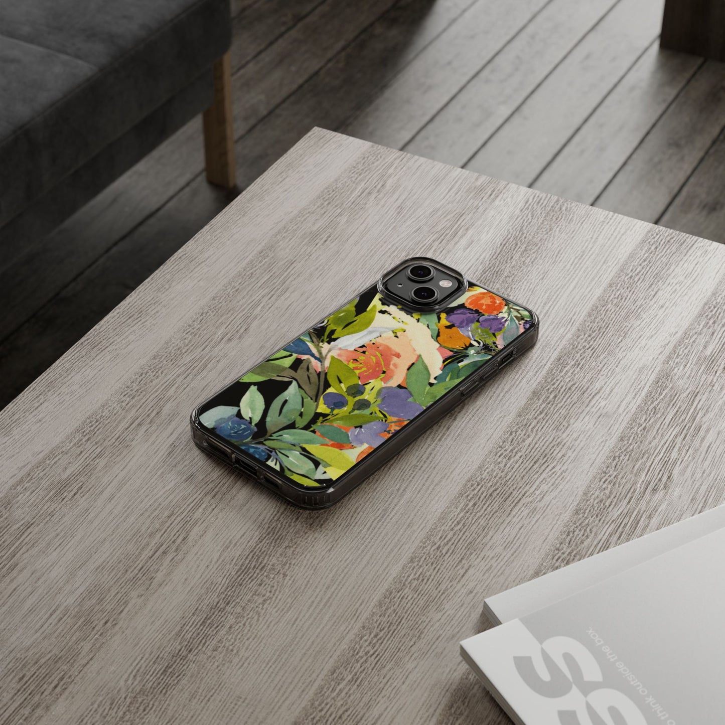 Clear Phone Case with Floral Blooms Design - Brooke Zitting, LLC