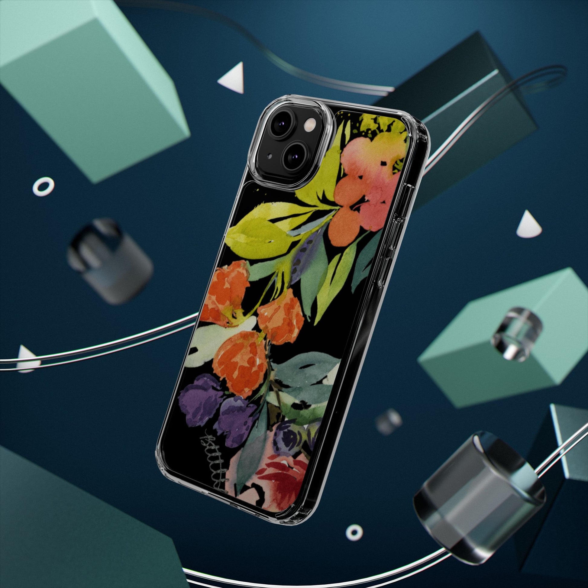 Watercolor Floral Blooms Clear Phone Case - Brooke Zitting, LLC