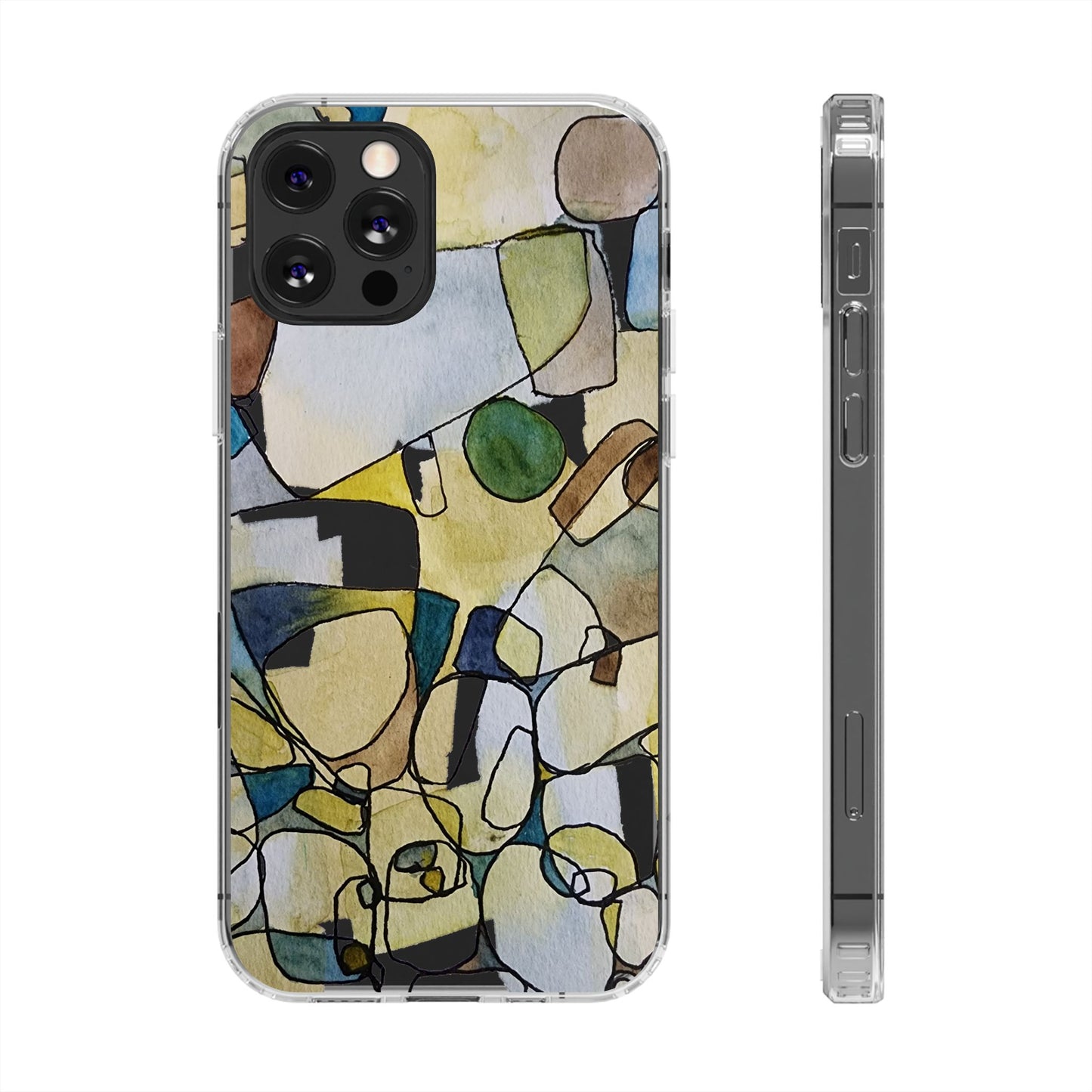 Abstract Watercolor Clear Phone Case - Brooke Zitting, LLC