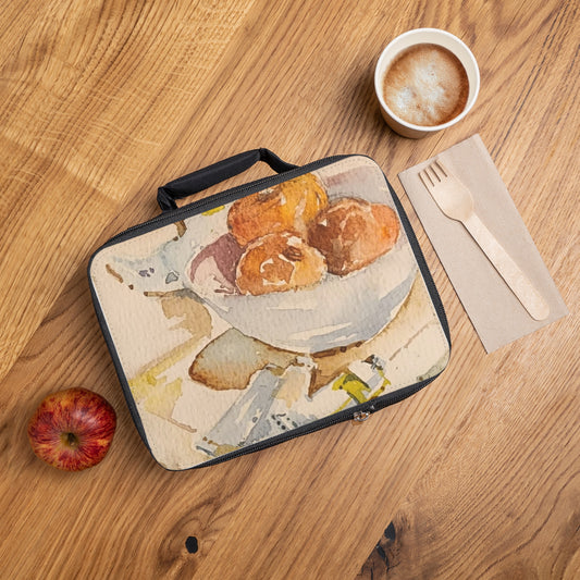 Artist's Table Watercolor Design Lunch Bag  – Eco-Friendly Tote for School, Work, Picnics & Beach - Brooke Zitting, LLC