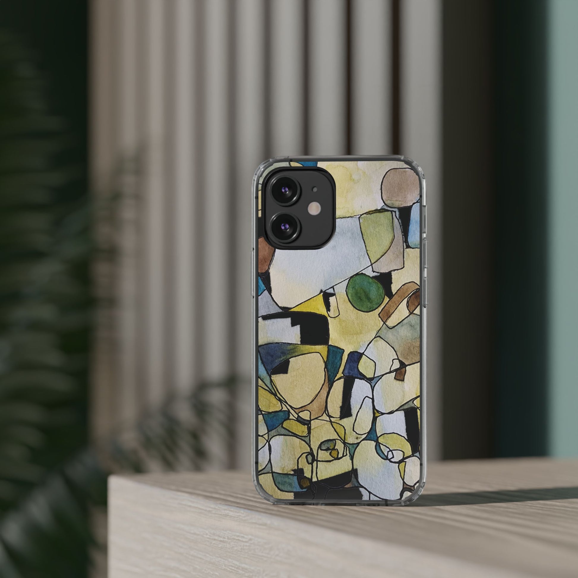Abstract Watercolor Clear Phone Case - Brooke Zitting, LLC