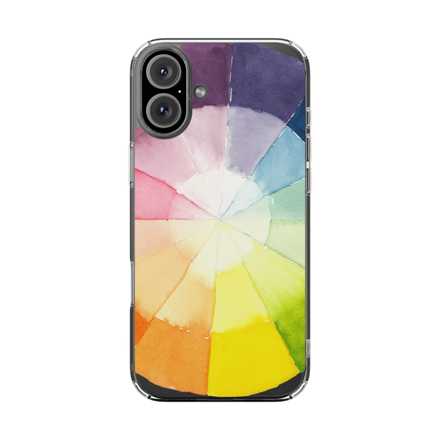 Watercolor Color Wheel Clear Phone Case - Brooke Zitting, LLC