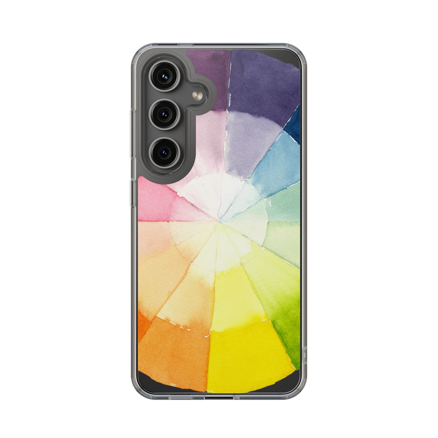 Watercolor Color Wheel Clear Phone Case - Brooke Zitting, LLC