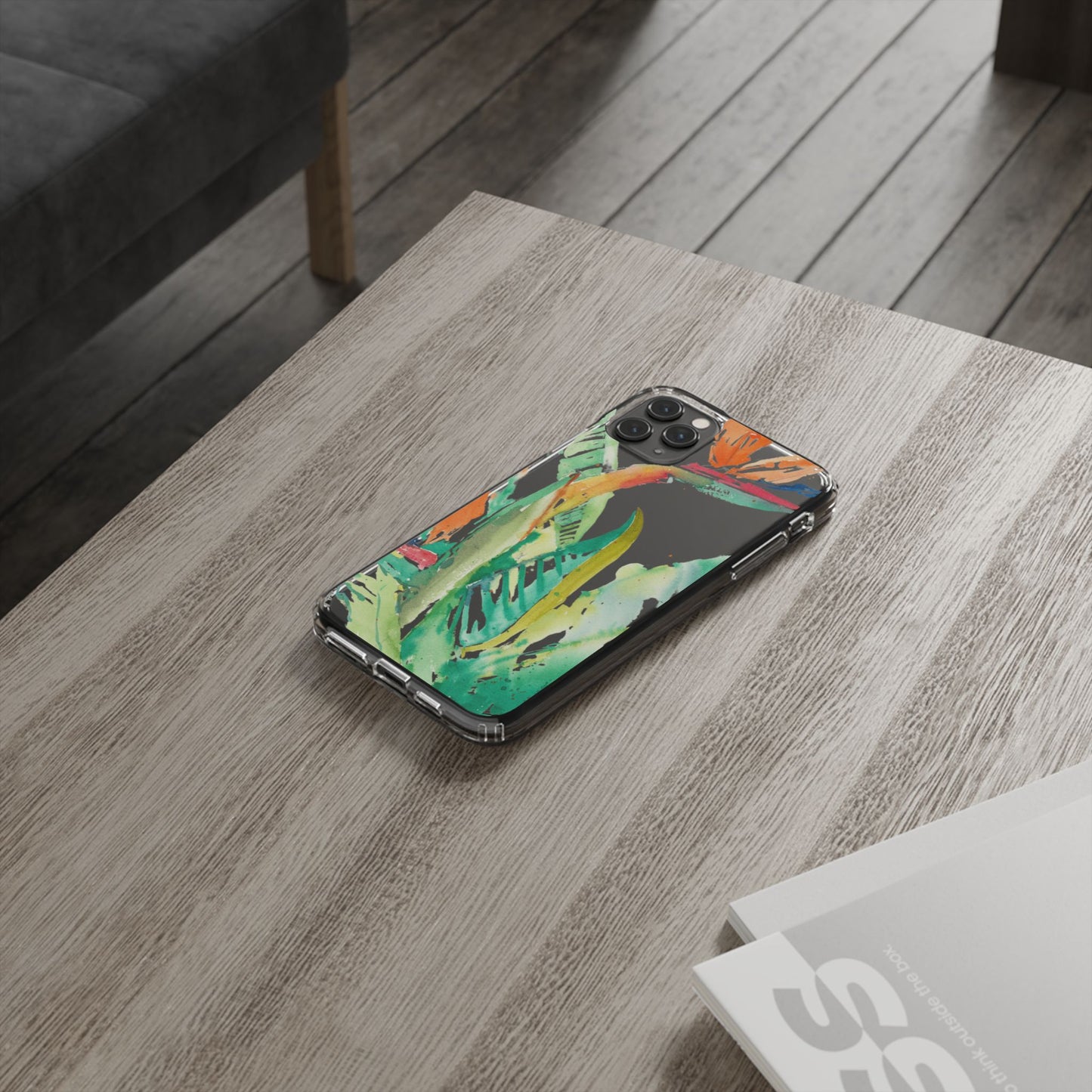Another Day in Paradise Watercolor Clear Phone Case - Brooke Zitting, LLC