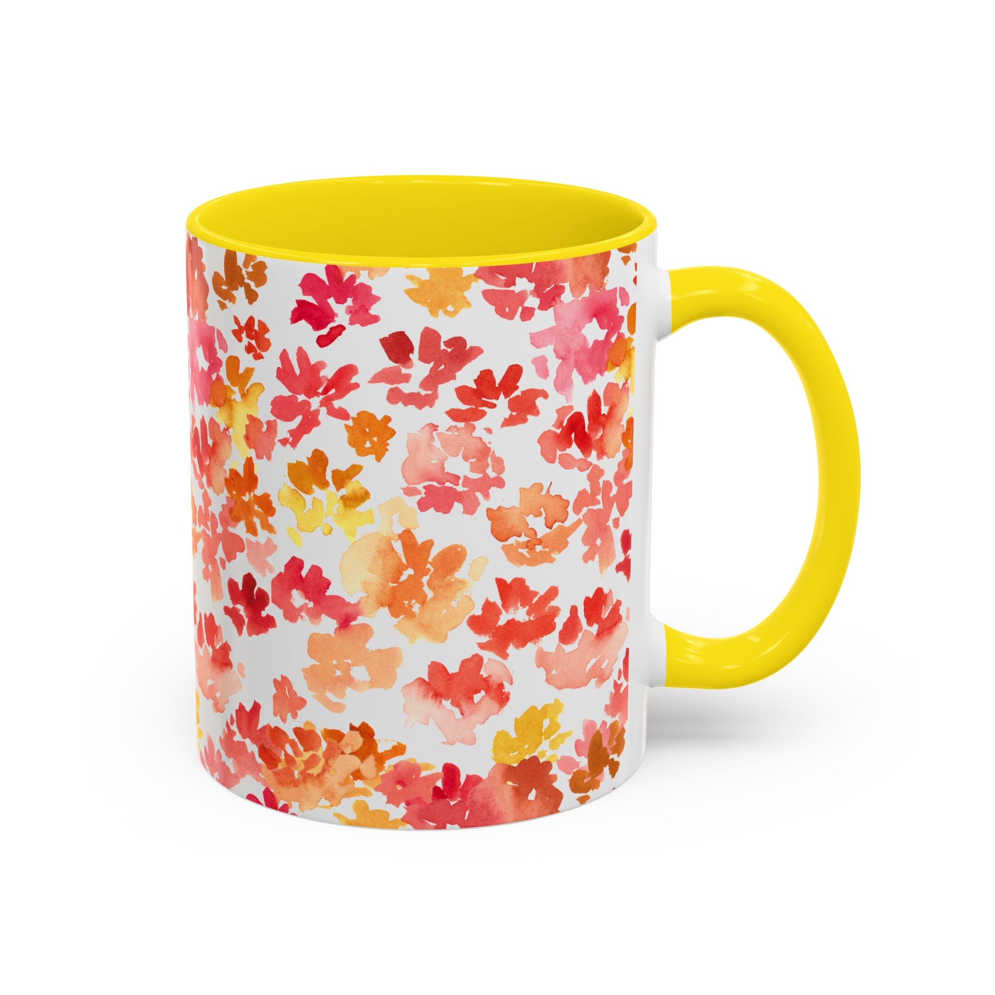 Posy Coffee Mug - Warm Floral Design  (11oz, 15oz) - Brooke Zitting, LLC