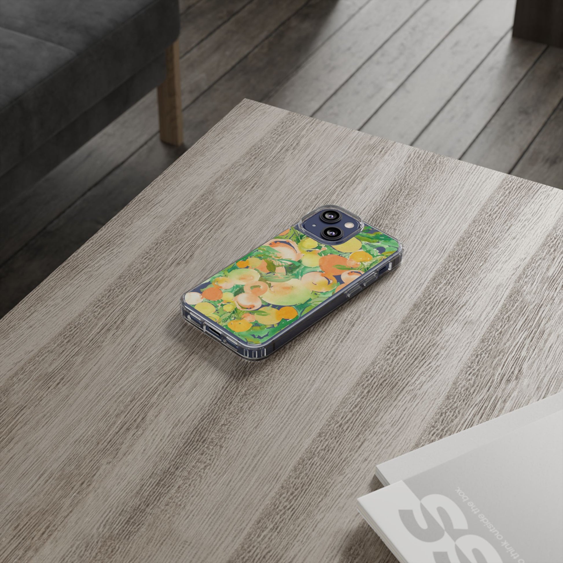 Watercolor Peach Party Clear Phone Case - Brooke Zitting, LLC