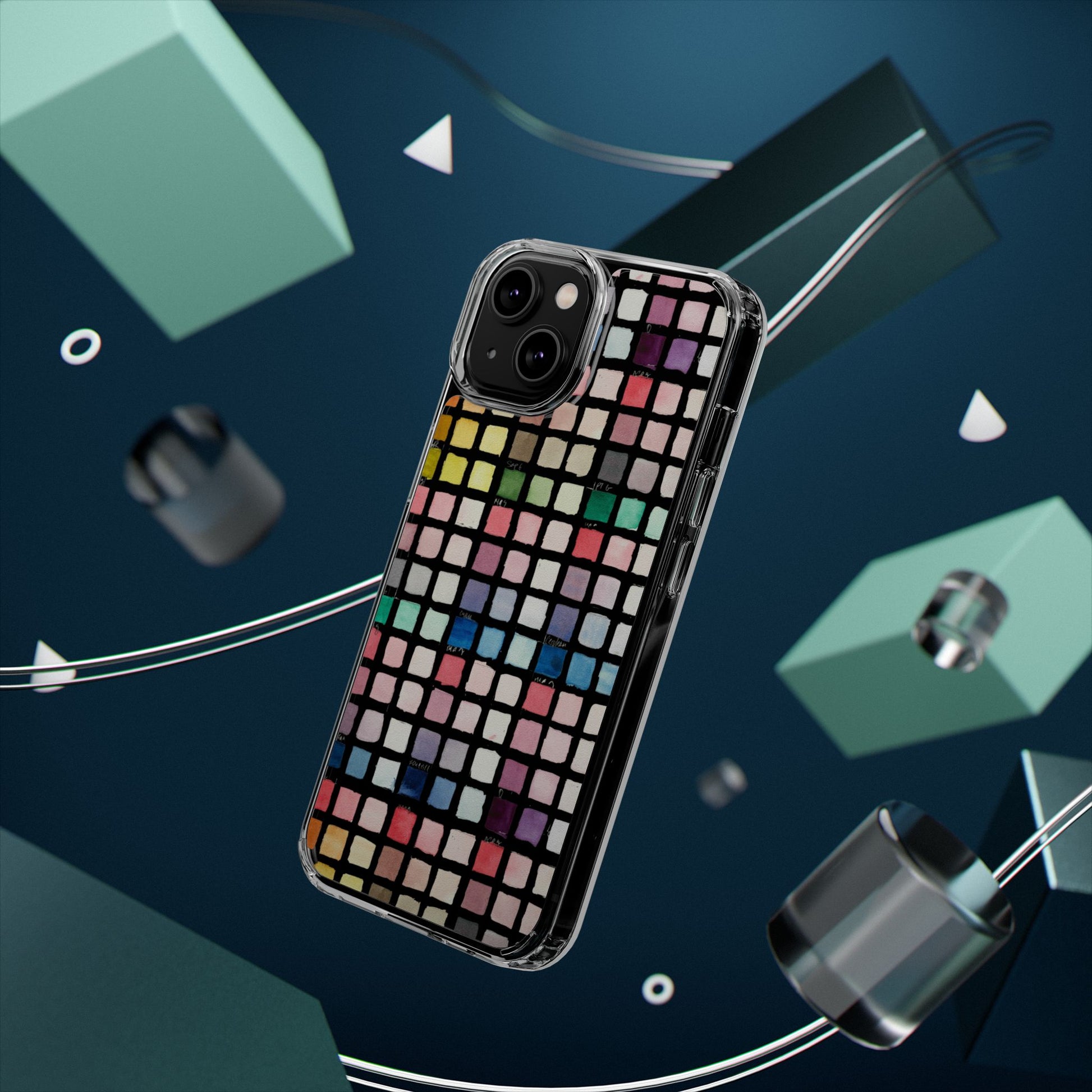 Watercolor Swatches Clear Phone Case - Brooke Zitting, LLC