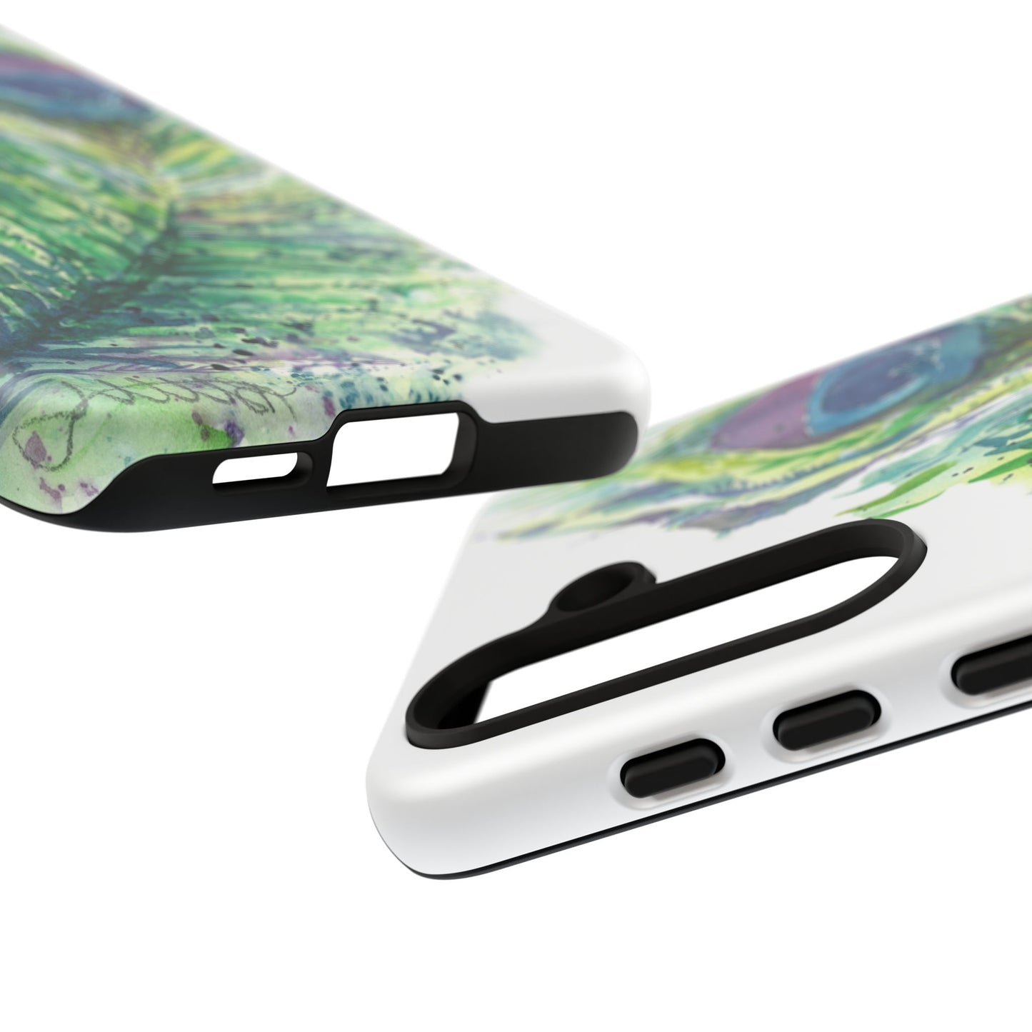 Colorful Peacock Feather Tough Phone Case – Stylish Nature-Inspired Mobile Cover & Unique Gift Idea - Brooke Zitting, LLC