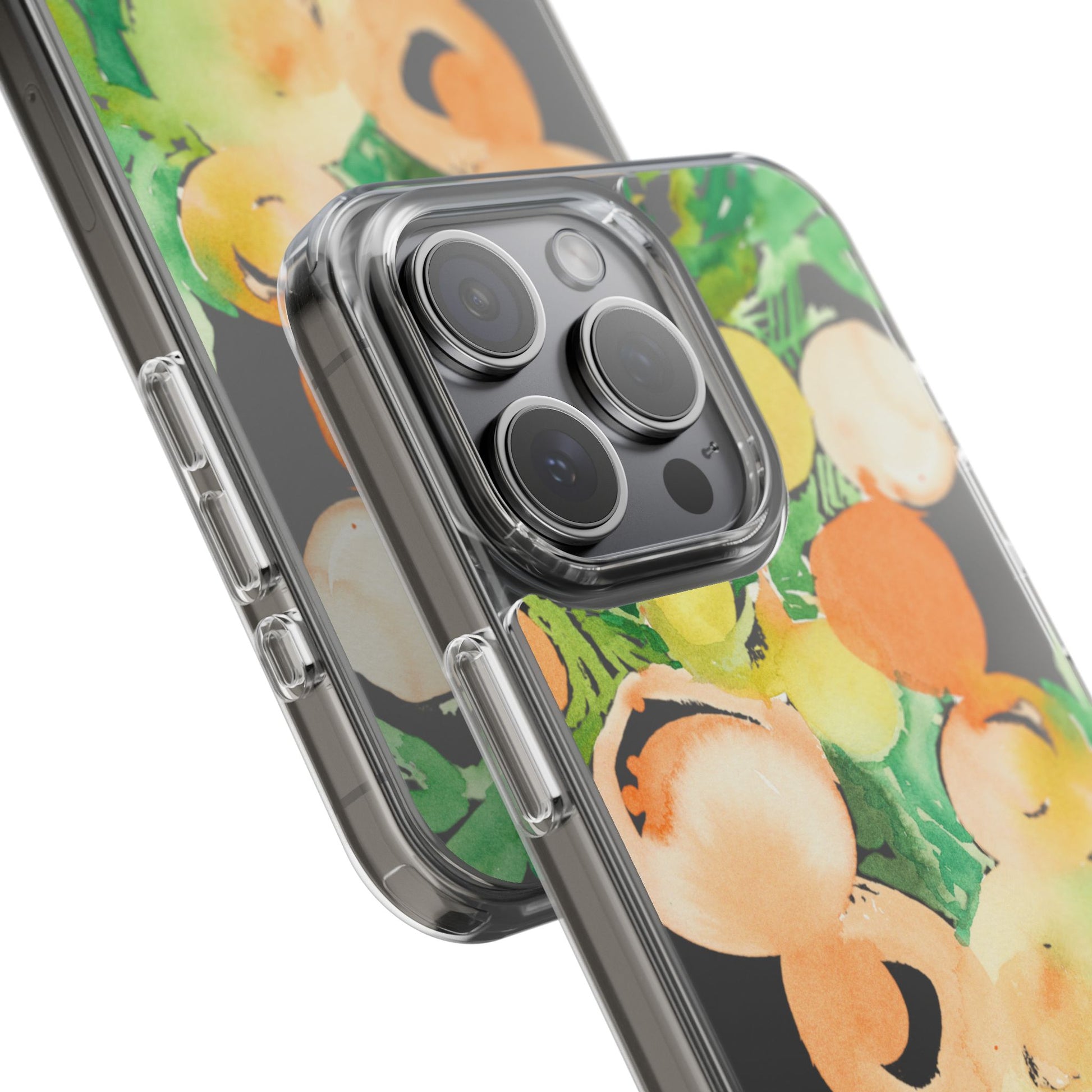 Watercolor Peaches Clear Phone Case - Brooke Zitting, LLC