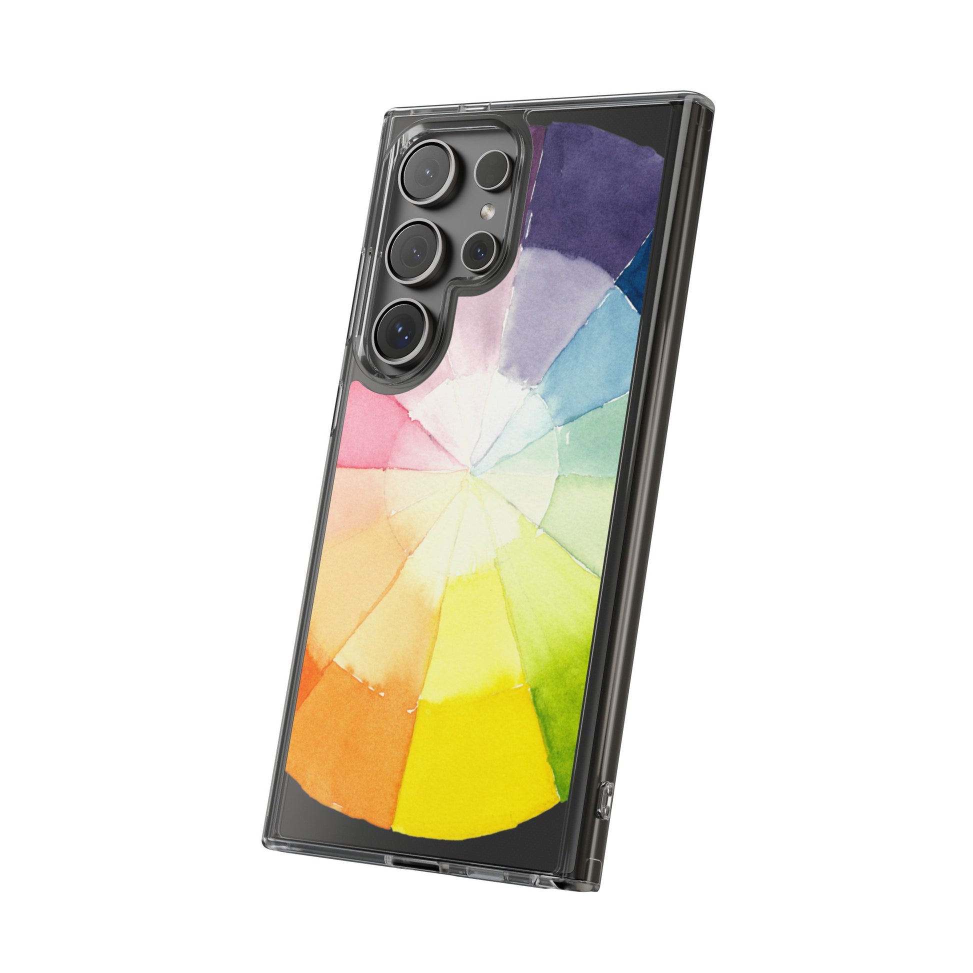 Watercolor Color Wheel Clear Phone Case - Brooke Zitting, LLC