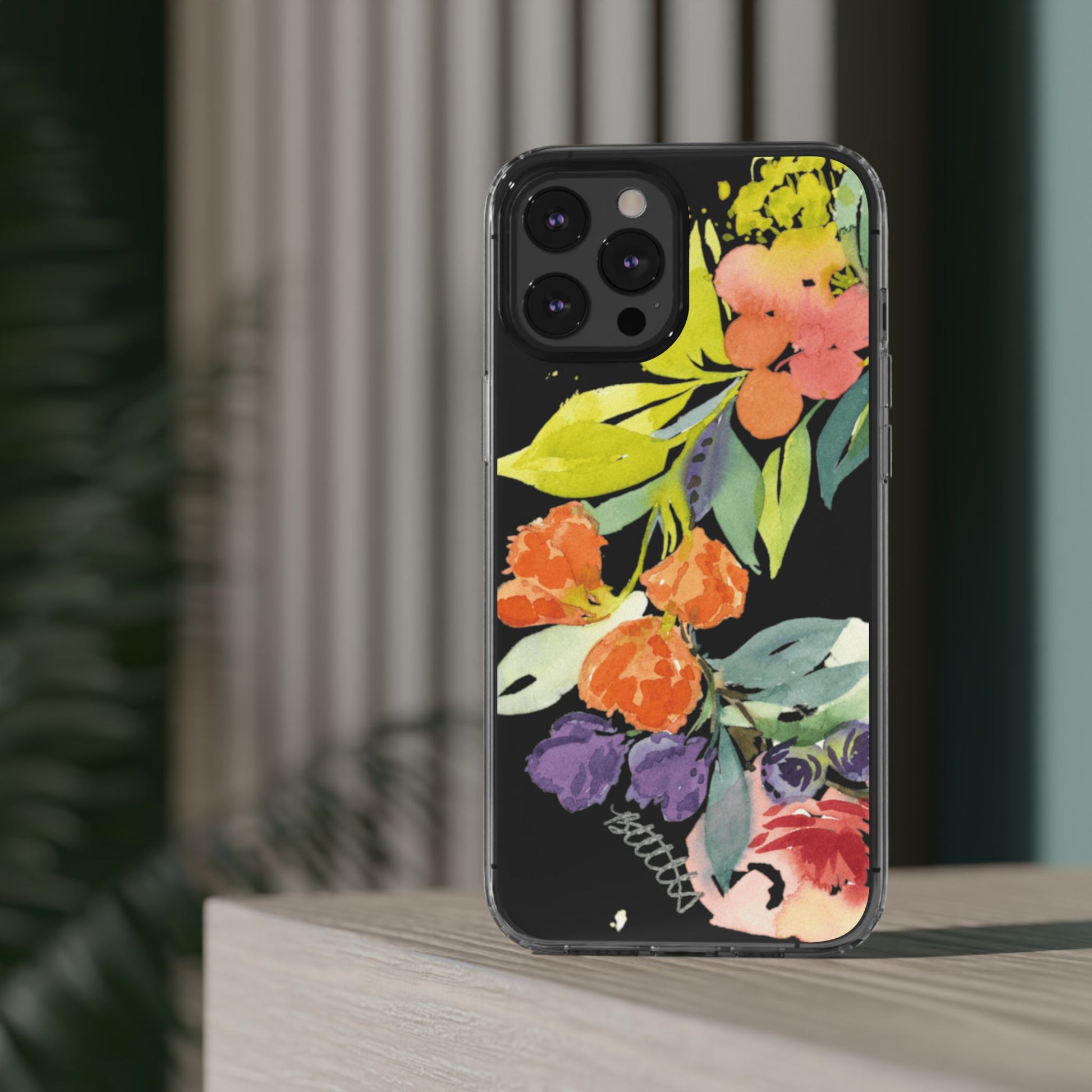 Watercolor Floral Blooms Clear Phone Case - Brooke Zitting, LLC