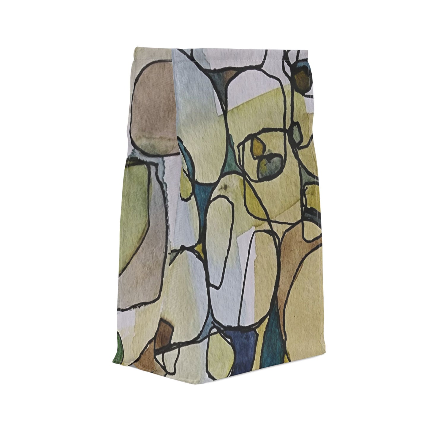Fragmented Whisper Watercolor Design Lunch Bag – Insulated, Wipe-Clean, Eco-Friendly Tote for Daily Use - Brooke Zitting, LLC