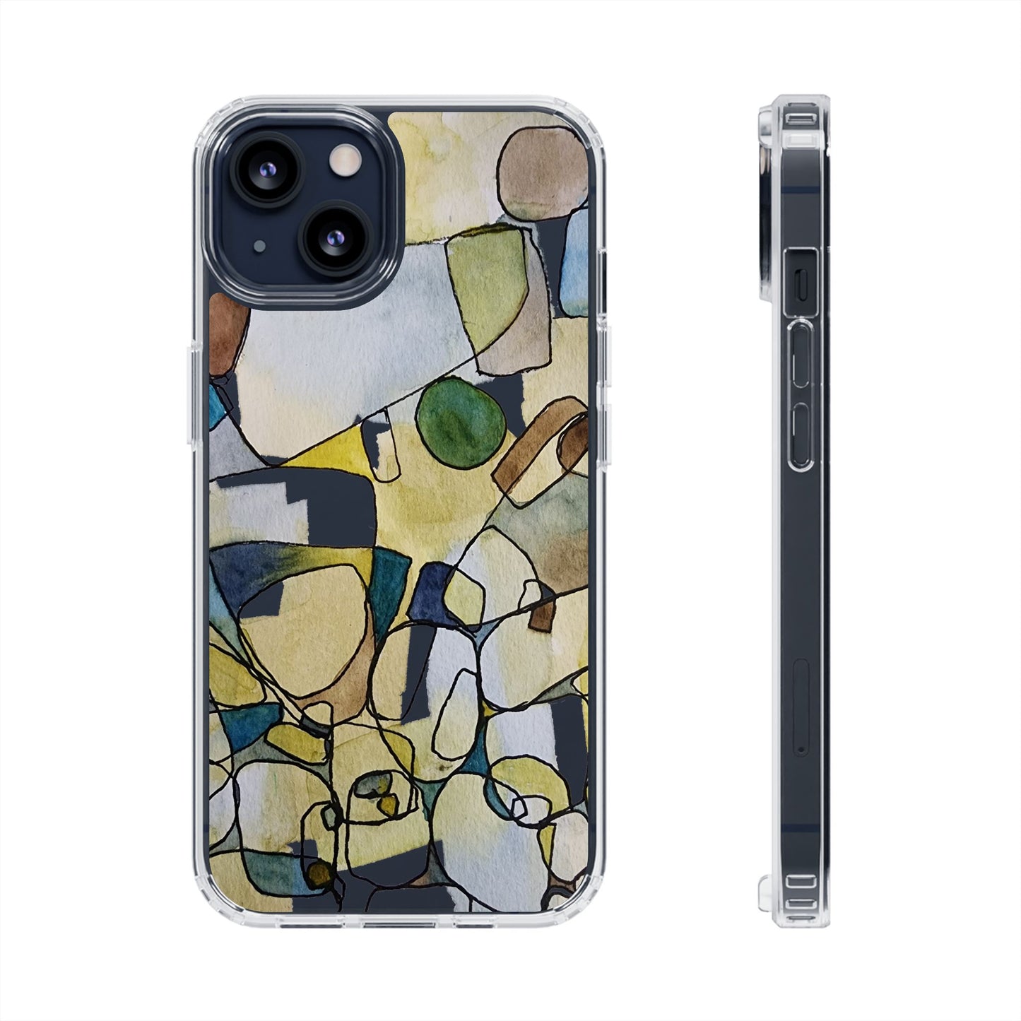 Abstract Watercolor Clear Phone Case - Brooke Zitting, LLC