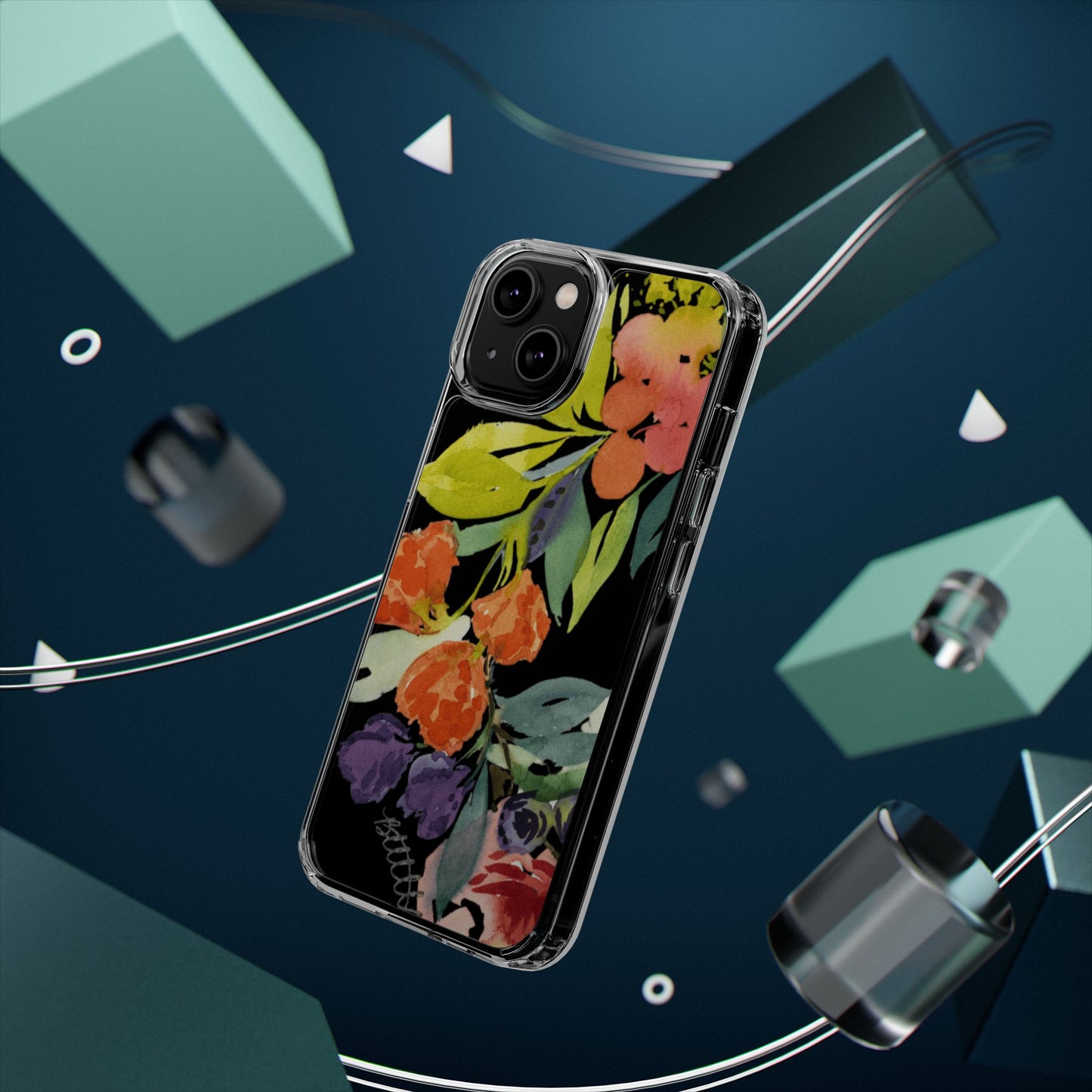 Watercolor Floral Blooms Clear Phone Case - Brooke Zitting, LLC