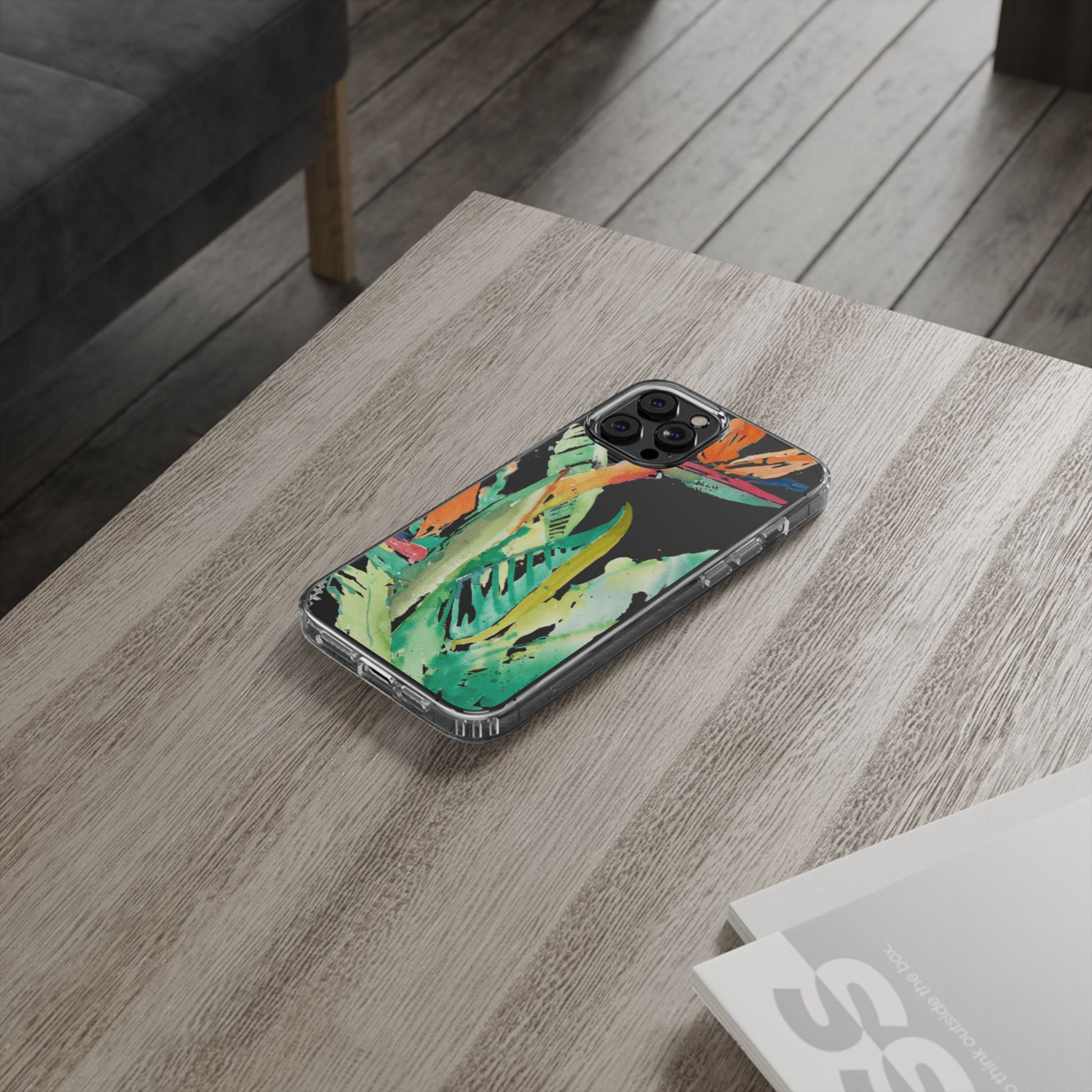 Another Day in Paradise Watercolor Clear Phone Case - Brooke Zitting, LLC