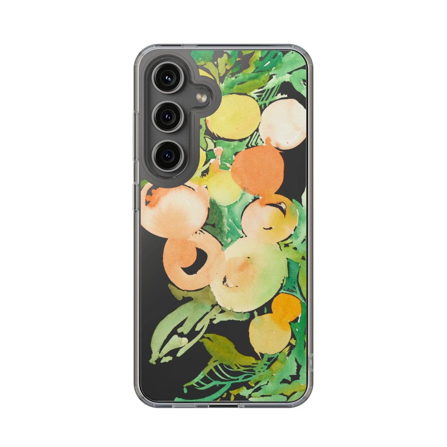 Watercolor Peaches Clear Phone Case - Brooke Zitting, LLC
