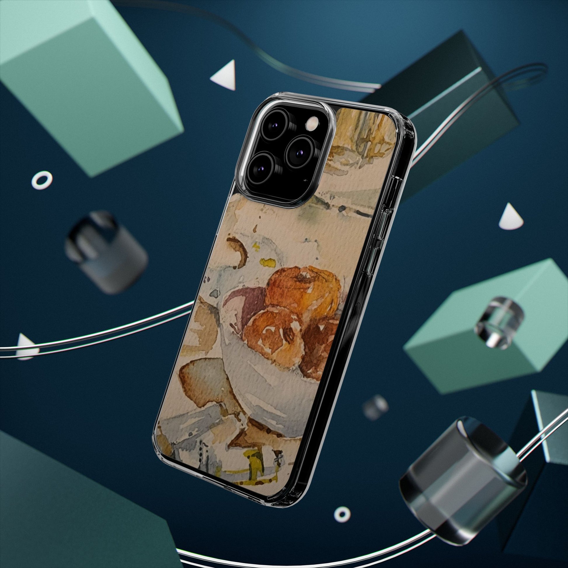Watercolor Artist's Table Clear Phone Case - Brooke Zitting, LLC