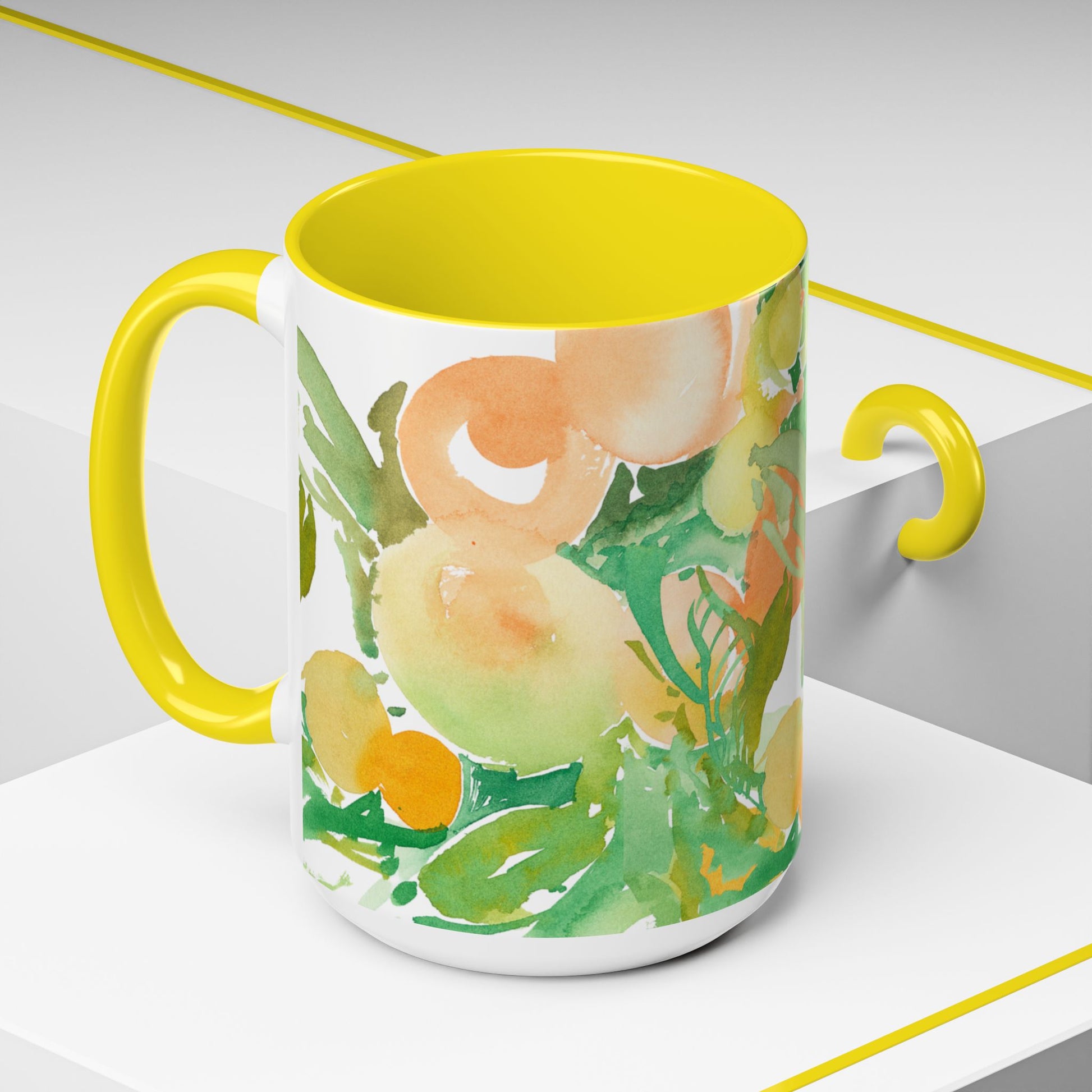 Citrus and Peaches Coffee Mug (11, 15oz) - Brooke Zitting, LLC