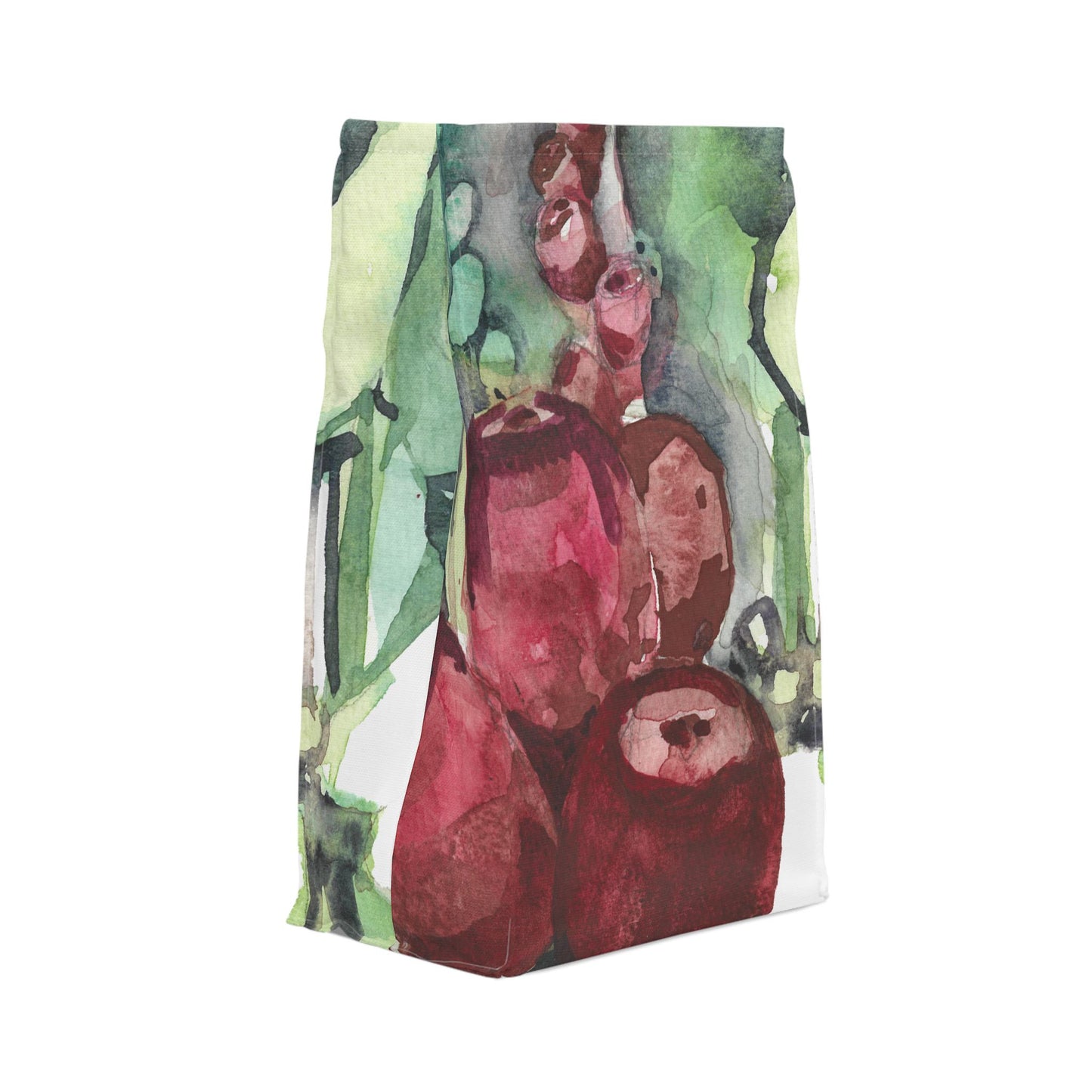 Prickly Pear Watercolor Design Lunch Bag – Insulated, Wipe-Clean, Eco-Friendly Tote for Daily Use - Brooke Zitting, LLC