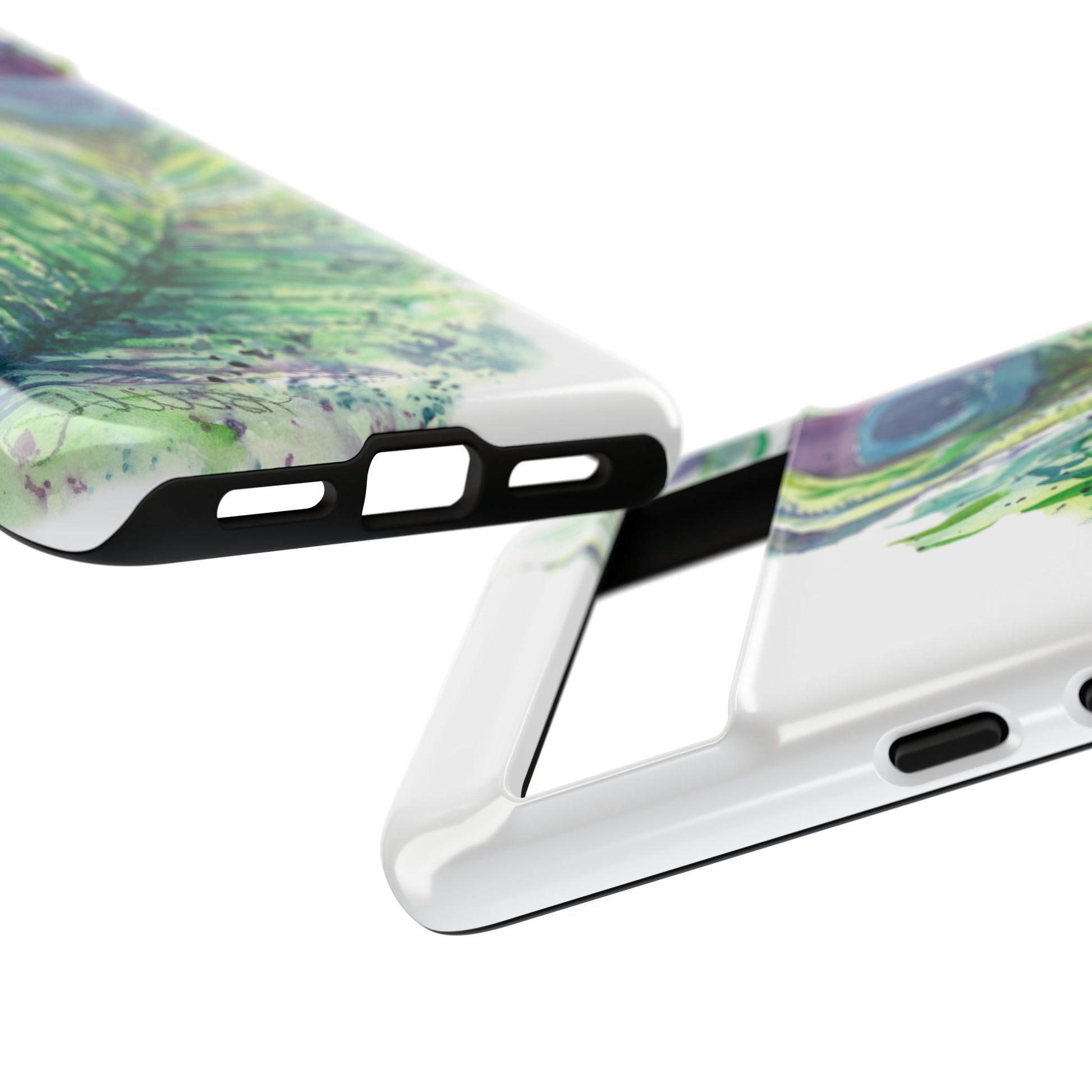 Colorful Peacock Feather Tough Phone Case – Stylish Nature-Inspired Mobile Cover & Unique Gift Idea - Brooke Zitting, LLC