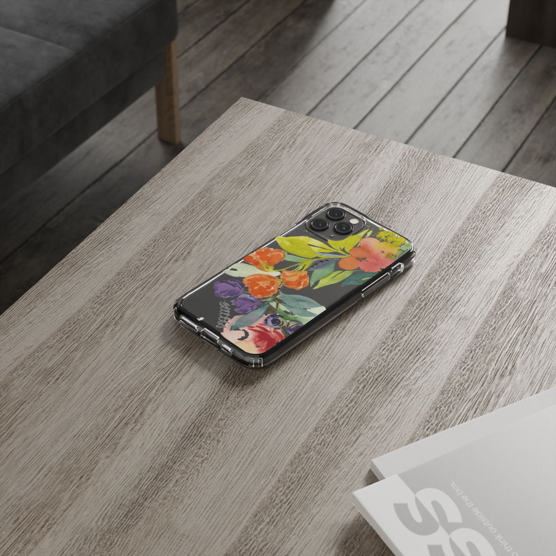 Watercolor Floral Blooms Clear Phone Case - Brooke Zitting, LLC