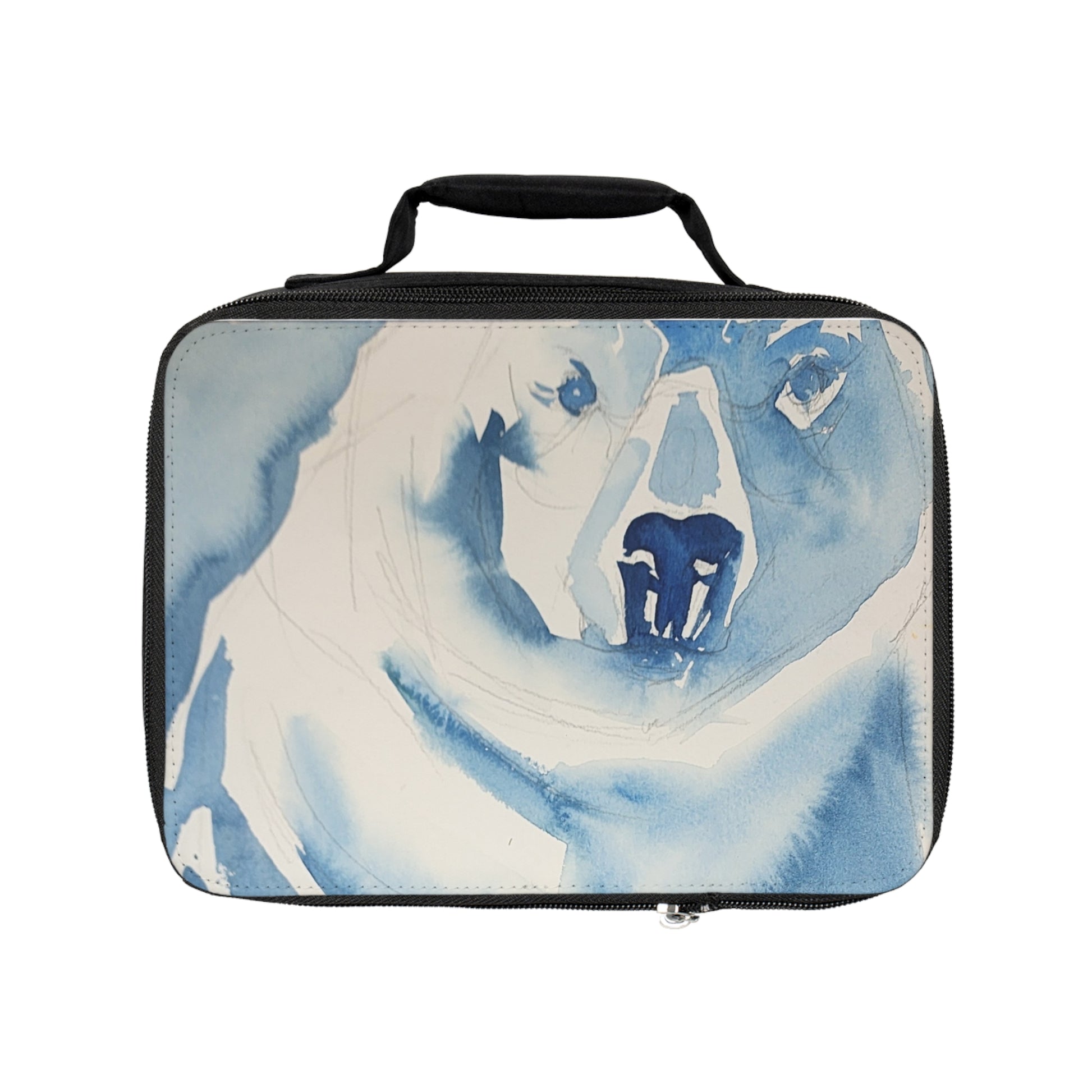 Polar Plunge Watercolor Design Lunch Bag  – Eco-Friendly Tote for School, Work, Picnics & Beach - Brooke Zitting, LLC