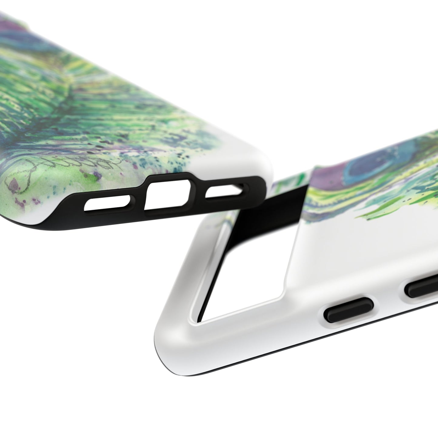 Colorful Peacock Feather Tough Phone Case – Stylish Nature-Inspired Mobile Cover & Unique Gift Idea - Brooke Zitting, LLC