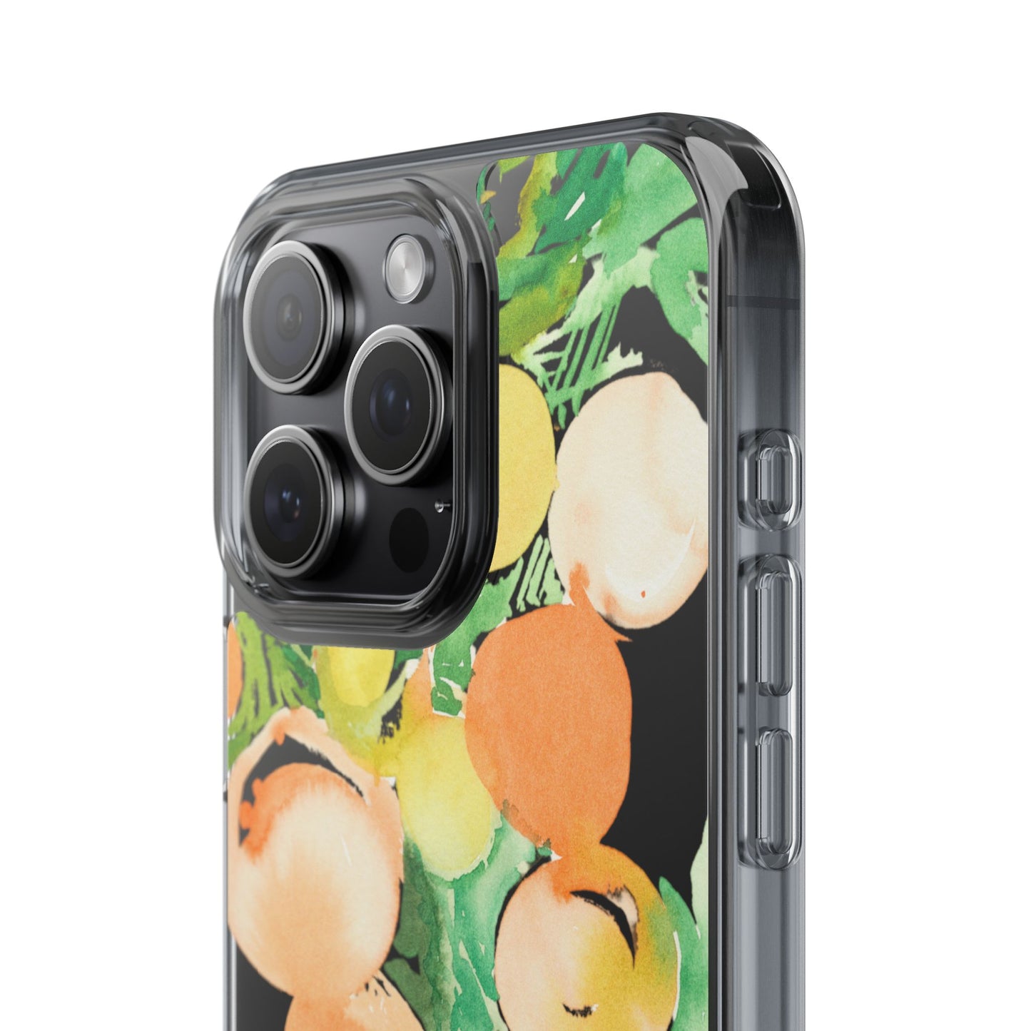 Watercolor Peaches Clear Phone Case - Brooke Zitting, LLC