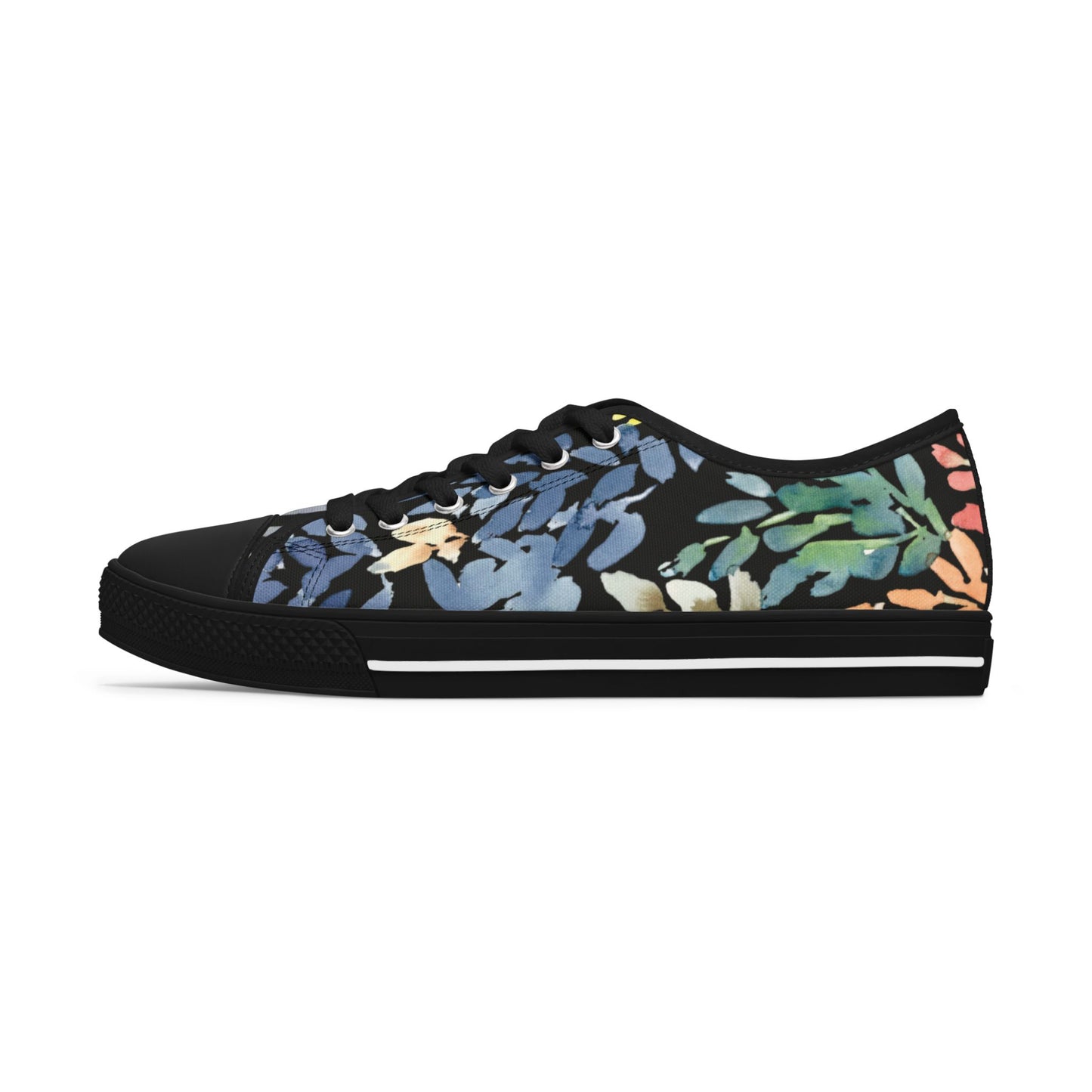 Willow Spring Buds Watercolor Low-Top Sneakers – Stylish Shoes for All | Unique Gift Idea - Brooke Zitting, LLC