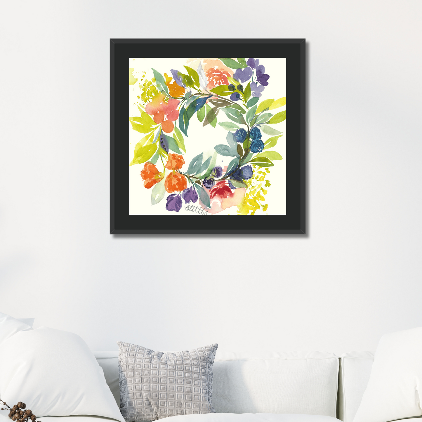 Floral Blooms Wreath, The Fine Art Print - Brooke Zitting, LLC