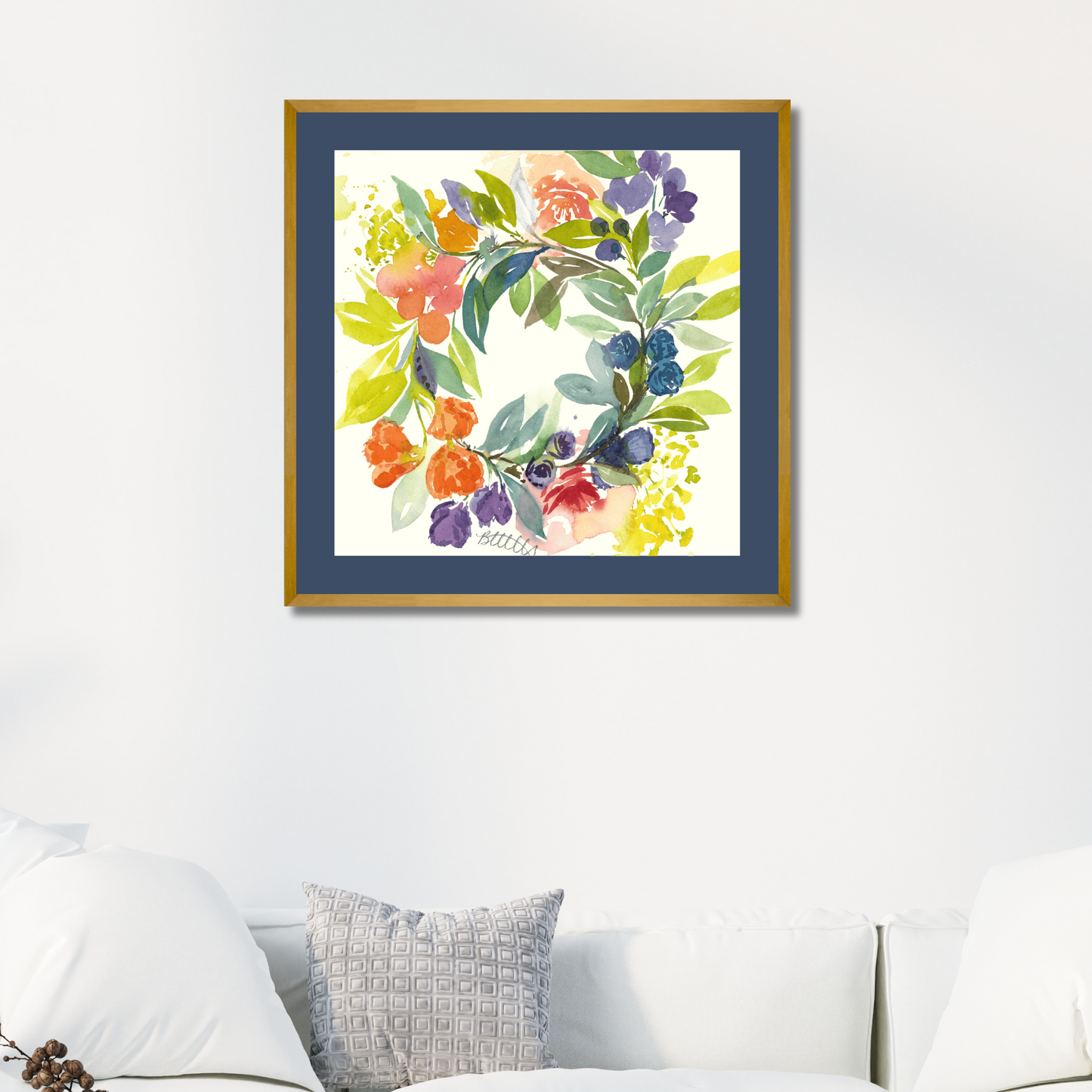 Floral Blooms Wreath, The Fine Art Print - Brooke Zitting, LLC