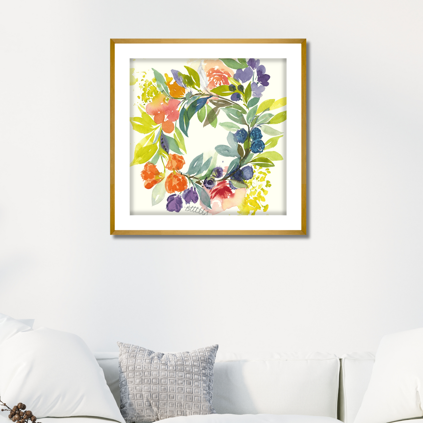 Floral Blooms Wreath, The Fine Art Print - Brooke Zitting, LLC