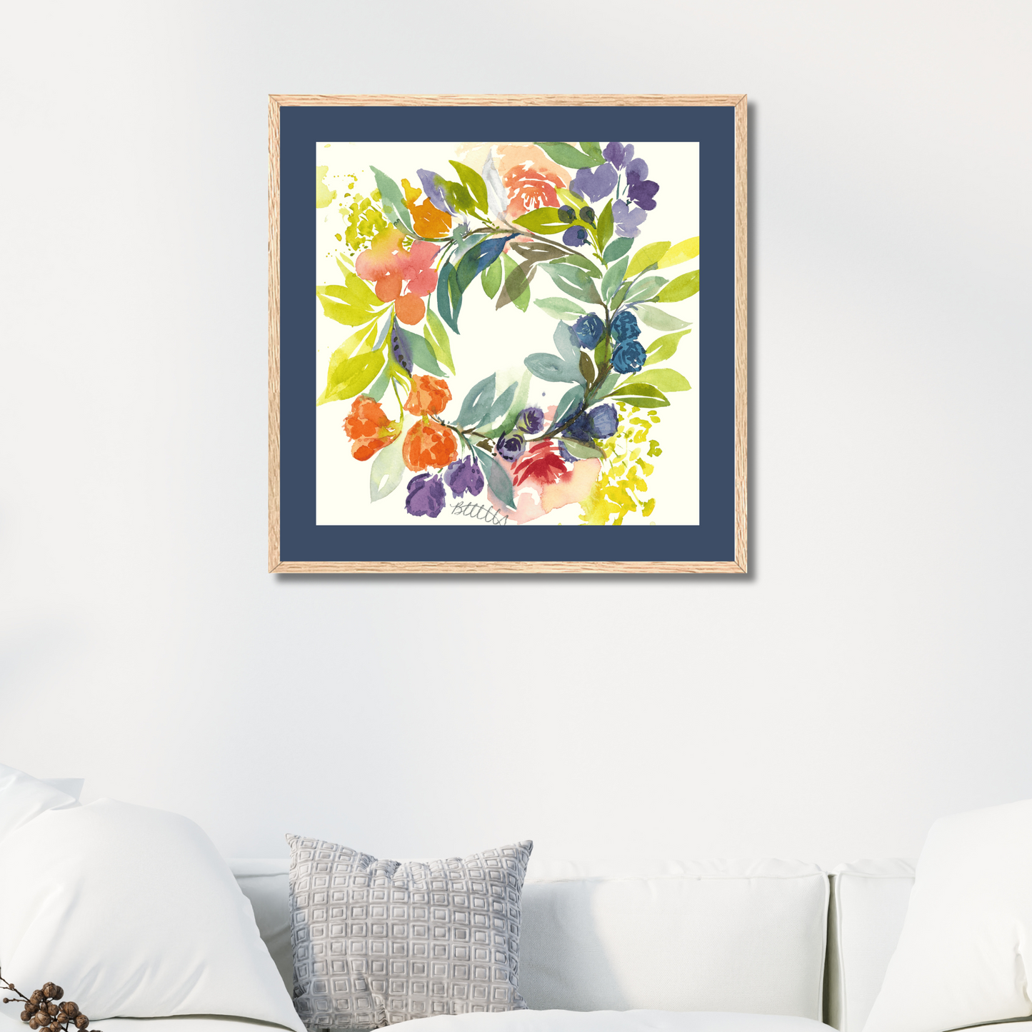 Floral Blooms Wreath, The Fine Art Print - Brooke Zitting, LLC