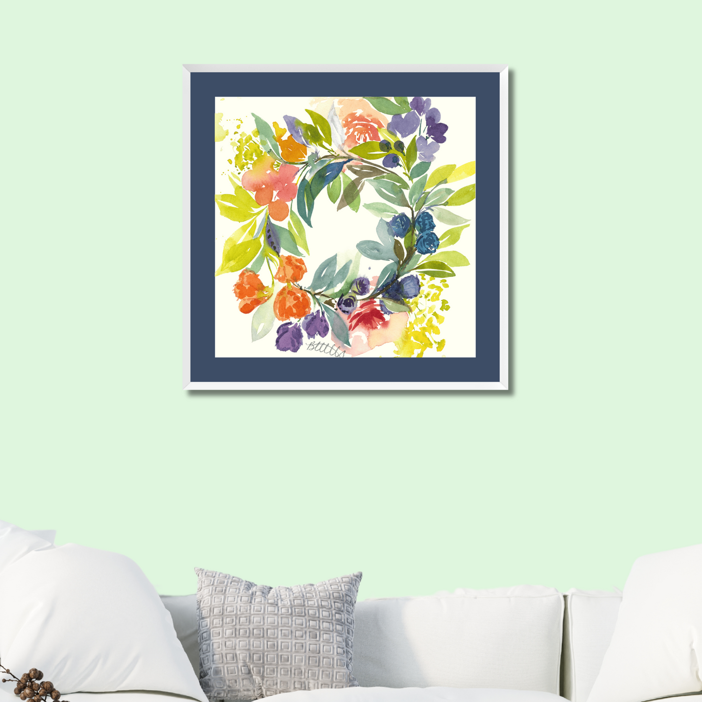 Floral Blooms Wreath, The Fine Art Print - Brooke Zitting, LLC