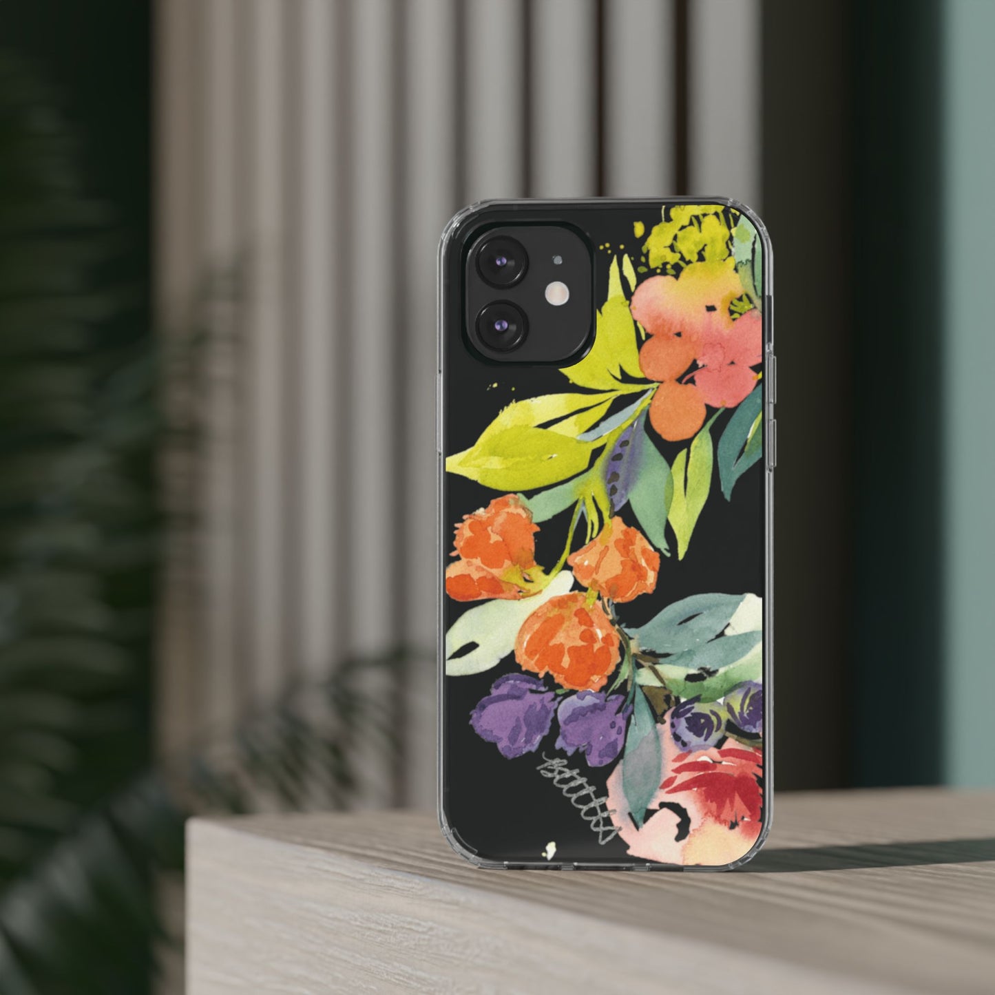 Watercolor Floral Blooms Clear Phone Case - Brooke Zitting, LLC