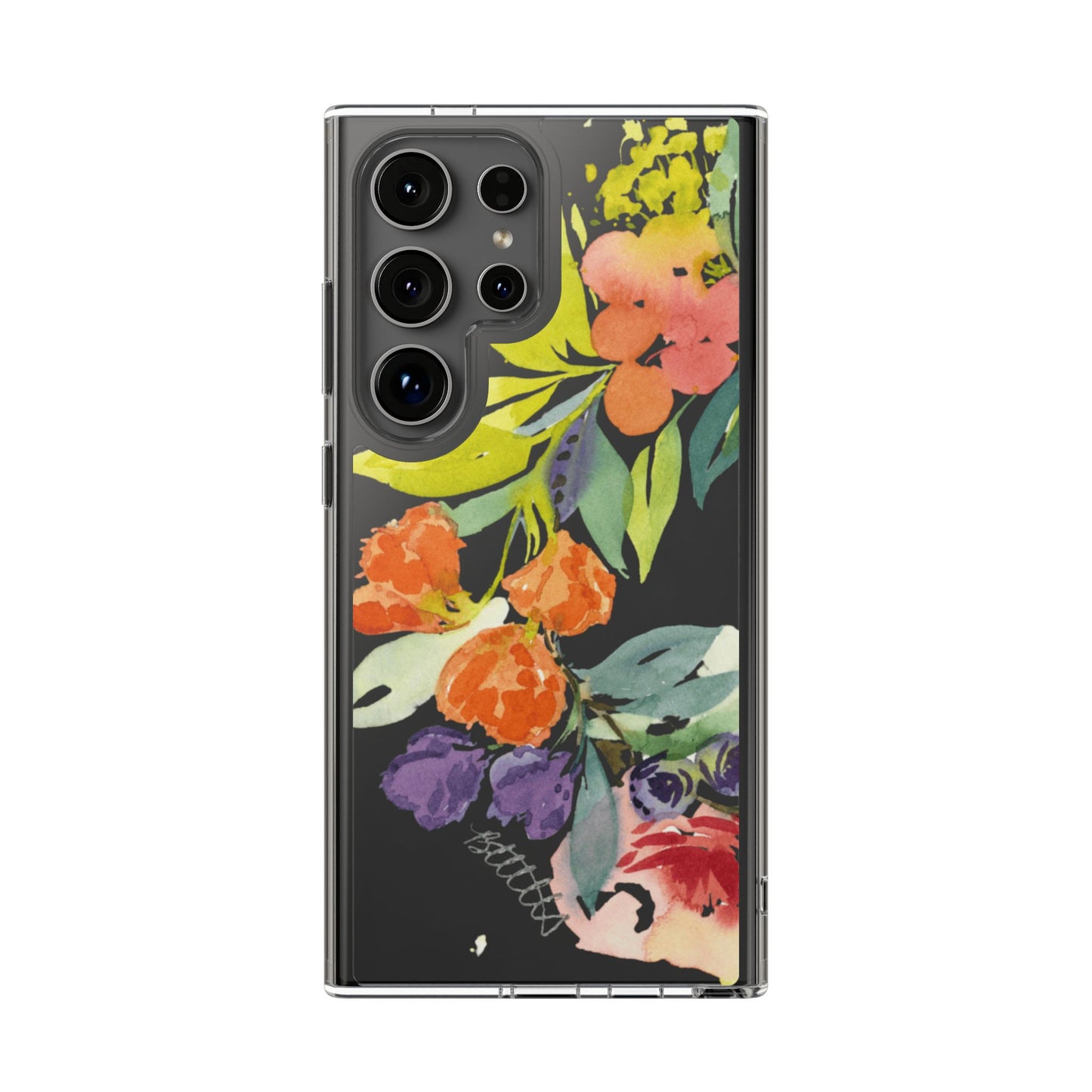 Watercolor Floral Blooms Clear Phone Case - Brooke Zitting, LLC