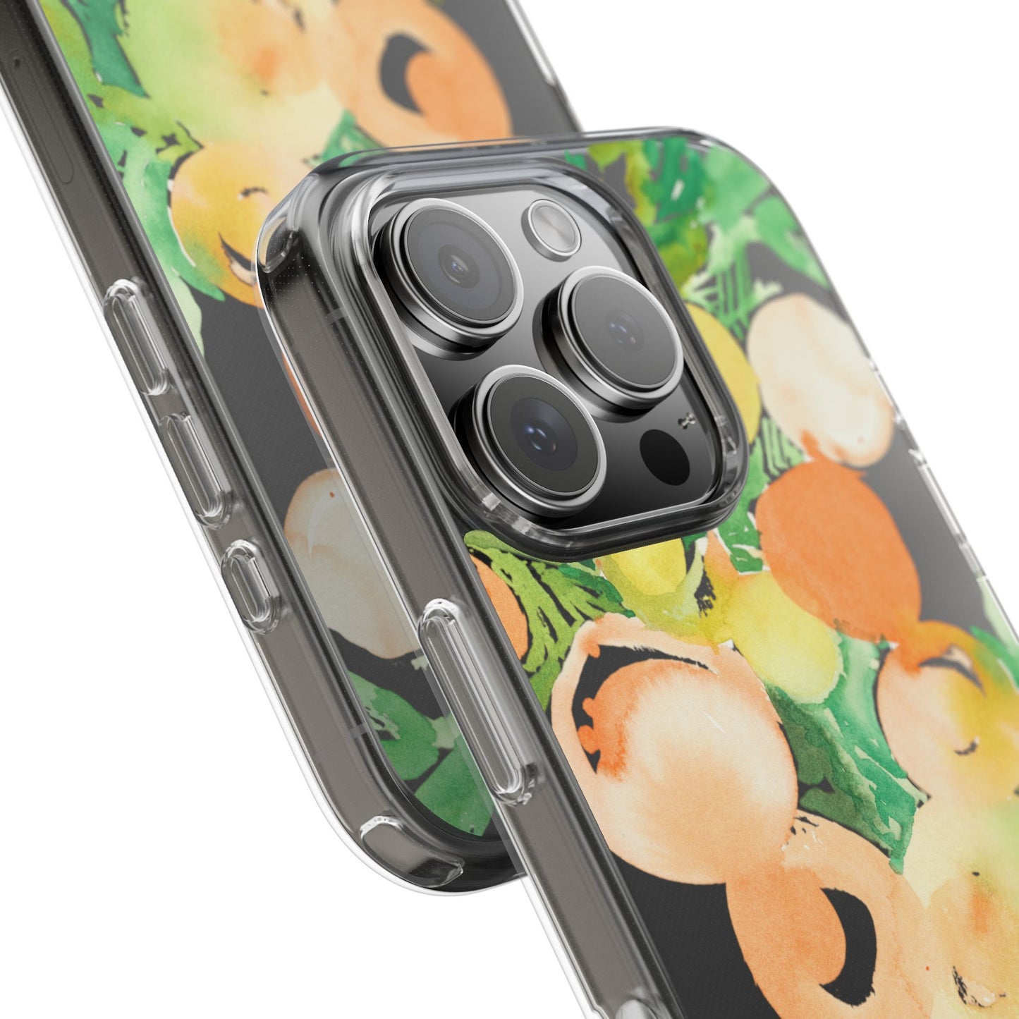 Watercolor Peaches Clear Phone Case - Brooke Zitting, LLC